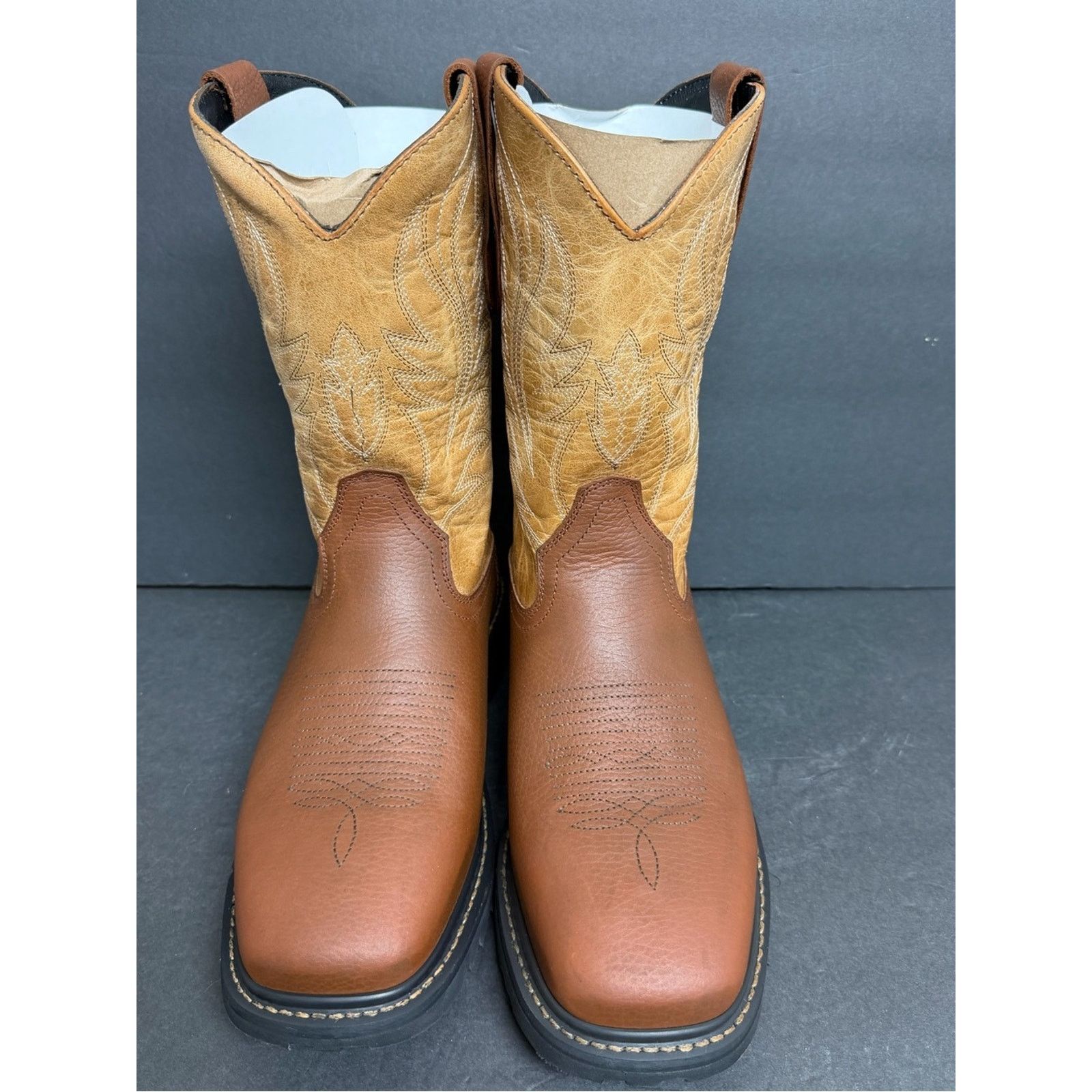 Other JB Dillon Men's Leather Boots Oak Honey Square Toe SZ 9.5 D Size US 9.5 / EU 42-43 - 3 Thumbnail