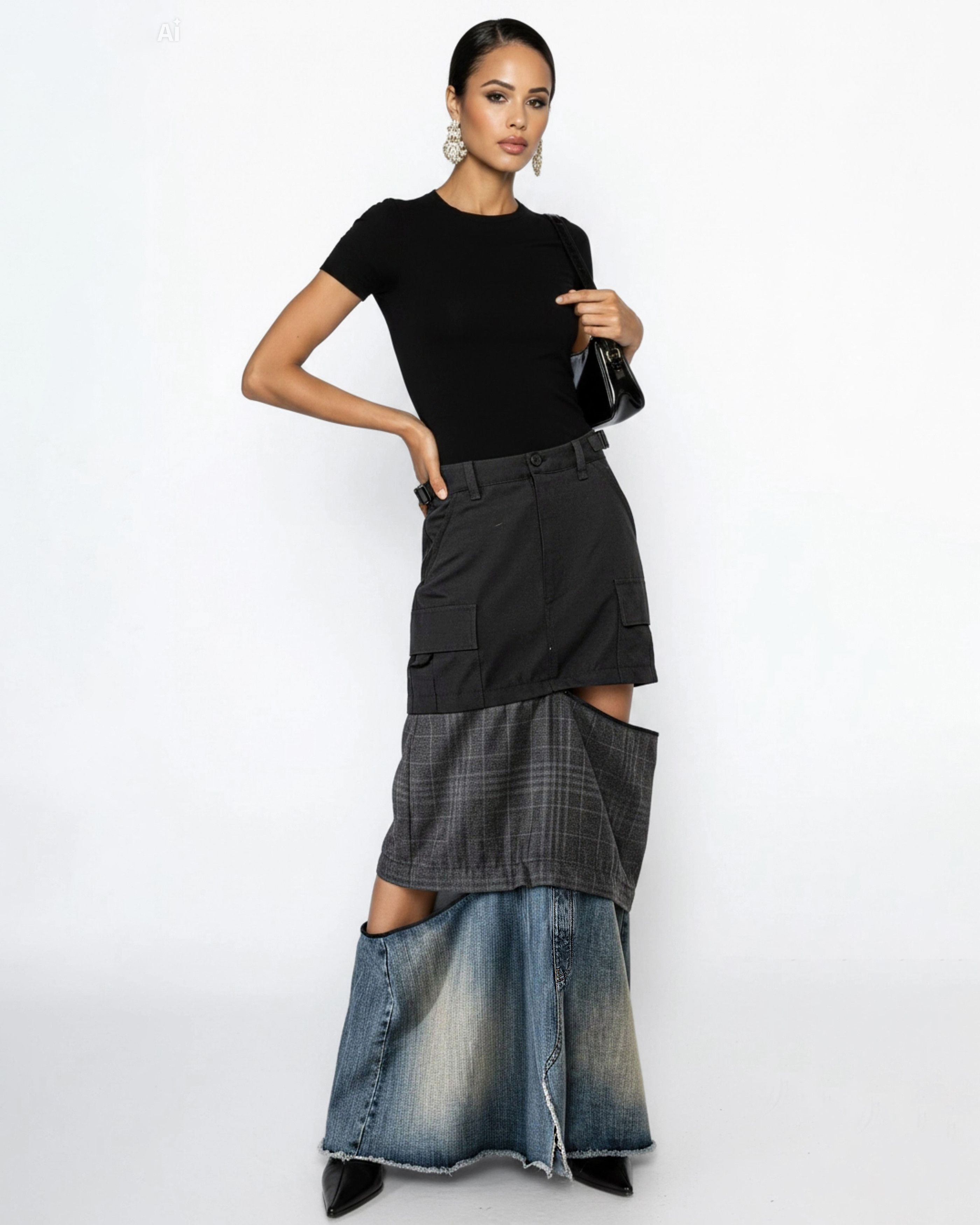 Balenciaga Runway SS'24 Layered Cargo Patchwork Size 26" / US 2 / IT 38 - 1 Thumbnail