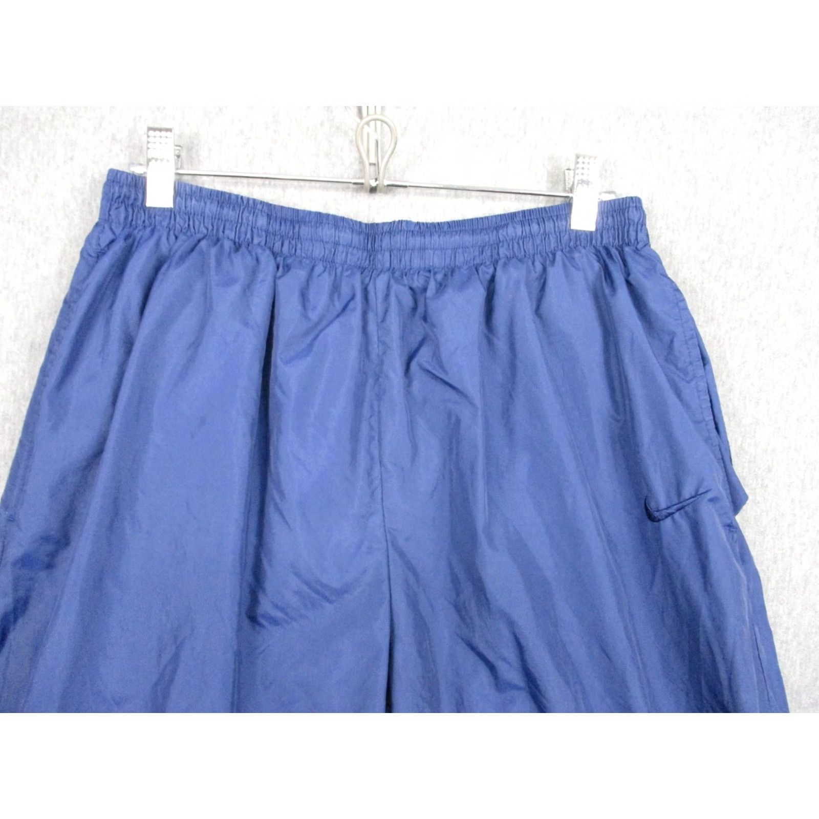 Nike Vtg Nike Track Pants Men XL Blue Nylon Lined Warm Up Swoosh Zip Hem Elastic 90s Size US 36 / EU 52 - 2 Thumbnail