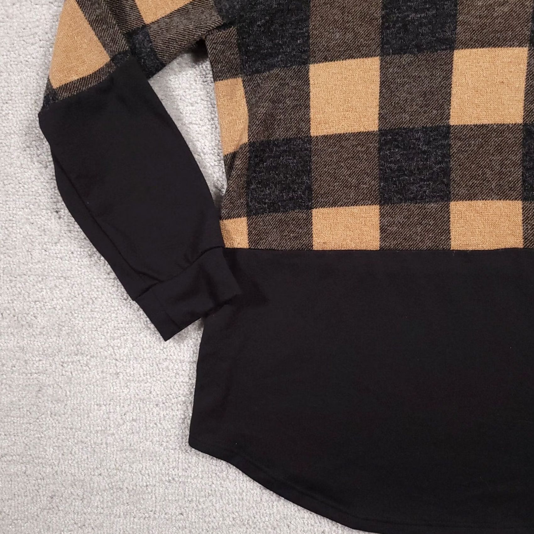 Vintage VINTAGE Haptics By Holly Harper Turtleneck Sweater Women's Small Brown Plaid Size S / US 4 / IT 40 - 4 Thumbnail