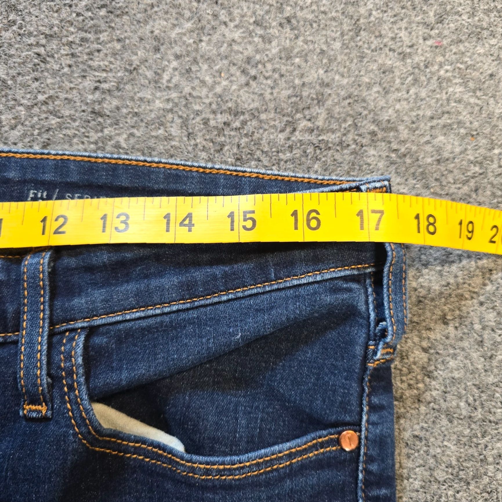 Vintage Pilcro Anthropologie Jeans Womens 32 Blue Serif Skinny Slim Mid Rise Capsule Size 24" / US 00 / IT 34 - 6 Thumbnail