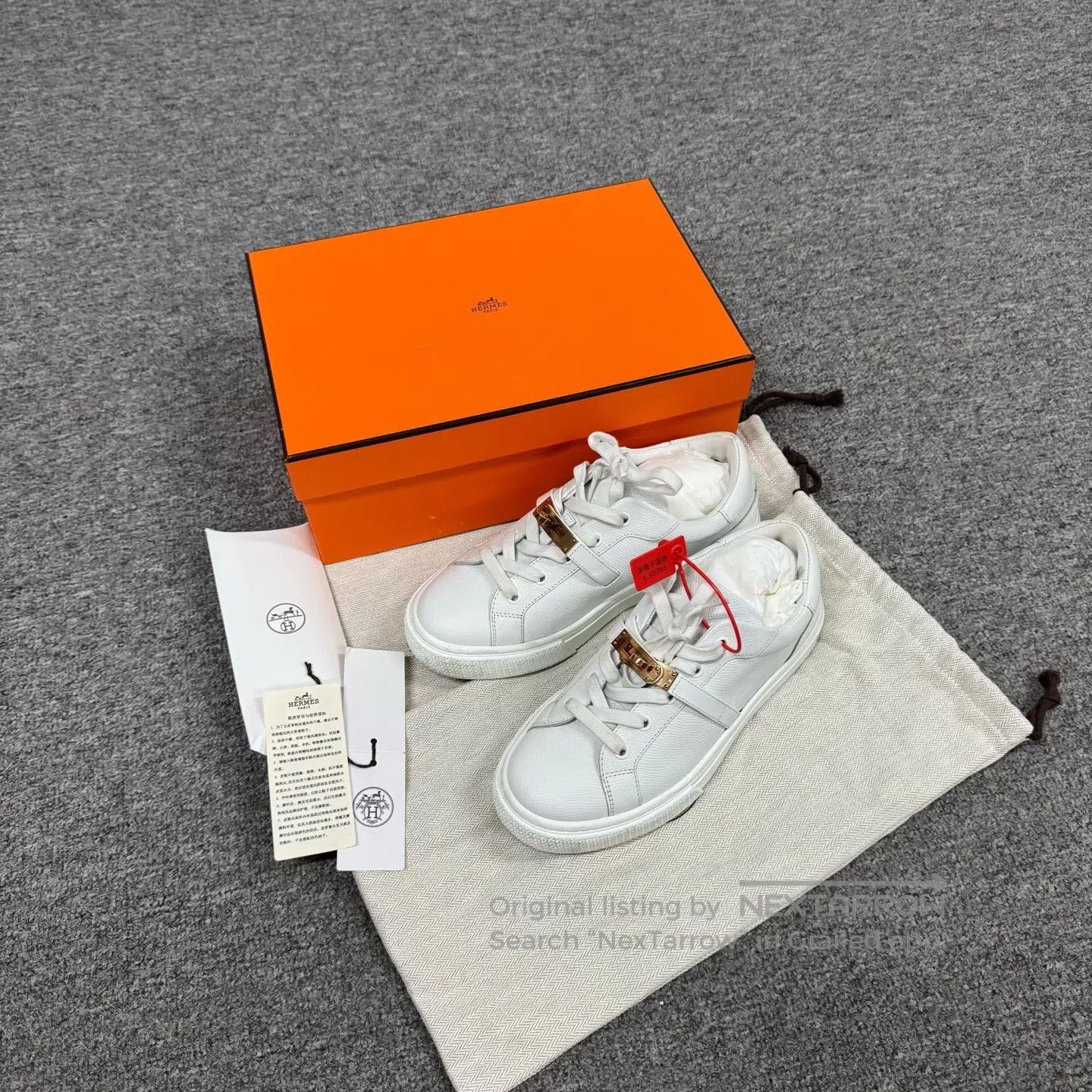 Hermes Hermes Litchi Pattern Thick-soled casual board shoes – per Size US 6.5 / IT 36.5 - 1 Thumbnail