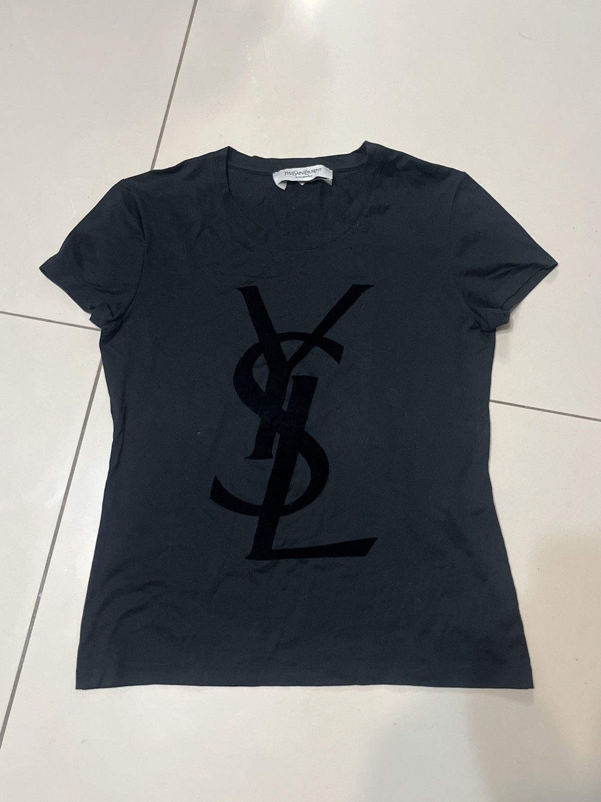 Yves Saint Laurent YSL 100% Cotton Short Sleeve T Shirt Size S / US 4 / IT 40 - 1 Thumbnail