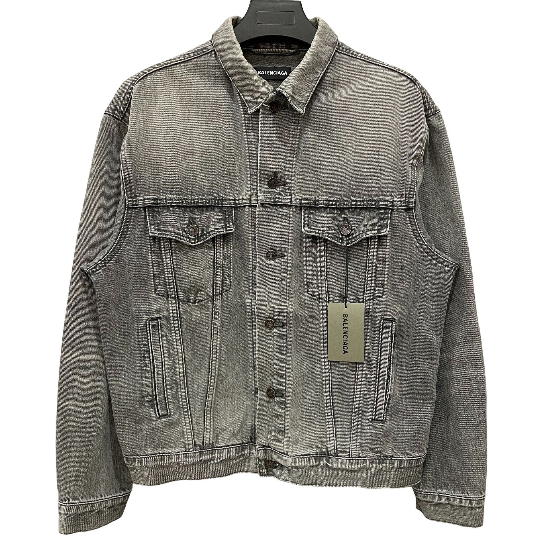 Balenciaga Balenciaga Back Logo Washed Denim Jacket 44 Size US S / EU 44-46 / 1 - 1 Thumbnail