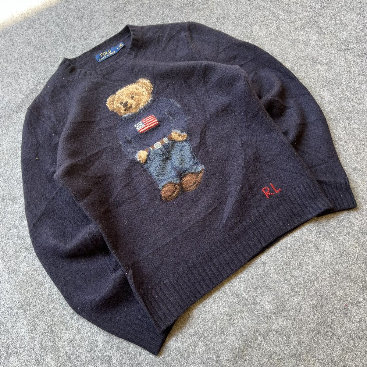 Polo Ralph Lauren 💥RARE💥 Vintage Polo Ralph Lauren Bear Hand Knit Sweater Size US M / EU 48-50 / 2 - 2 Thumbnail
