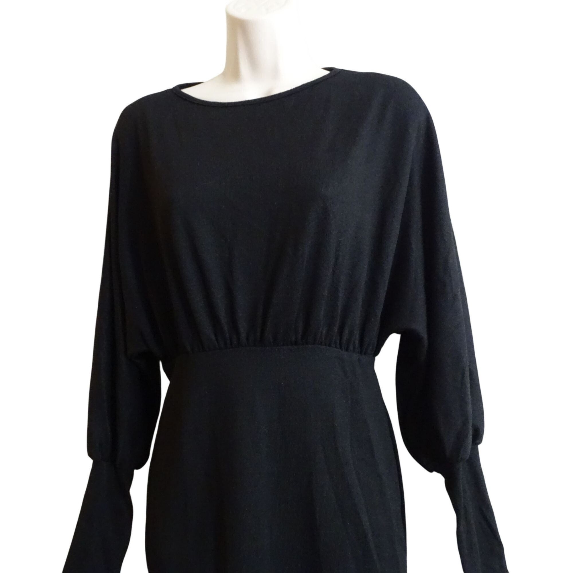 Shein Shein Black Long Sleeve Midi Sheath Dress Women Size S 4 Size S / US 4 / IT 40 - 2 Thumbnail