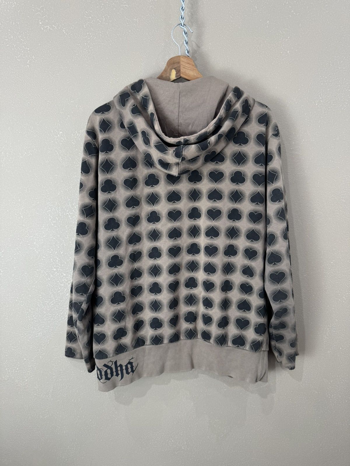 Vintage Vintage Japanese Big Buddha Faded dostressed poker Hoodie Size US M / EU 48-50 / 2 - 2 Thumbnail