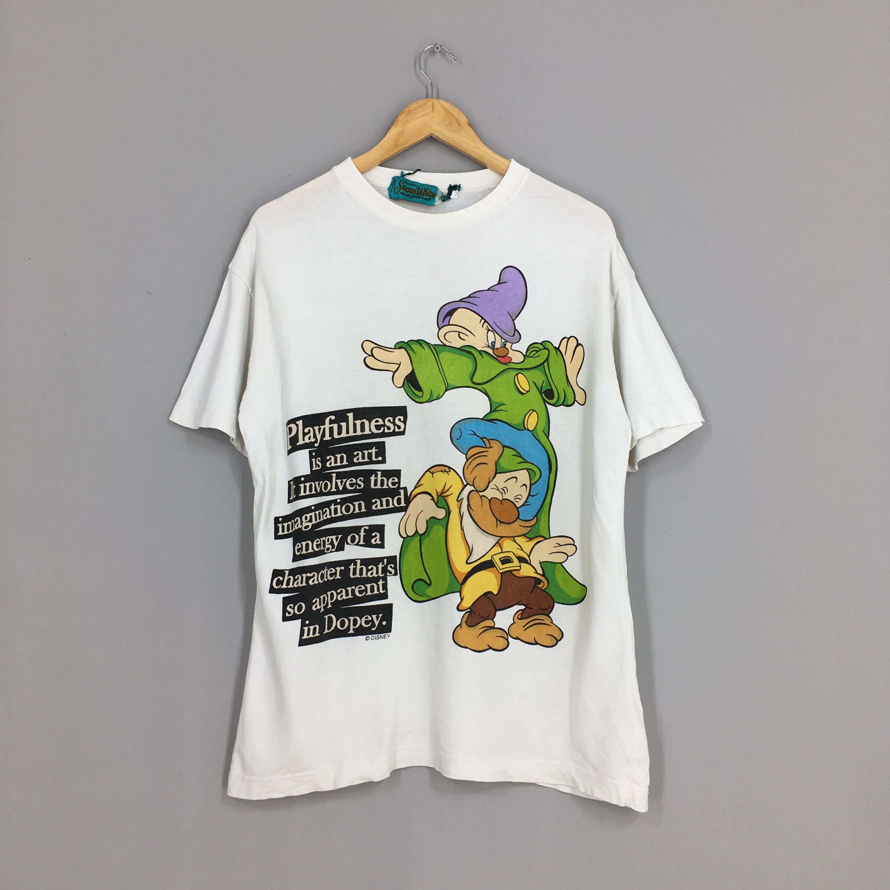 image of Disney x Vintage Snow White Princess And Seven Dwafts T Shirt Medium, Men's