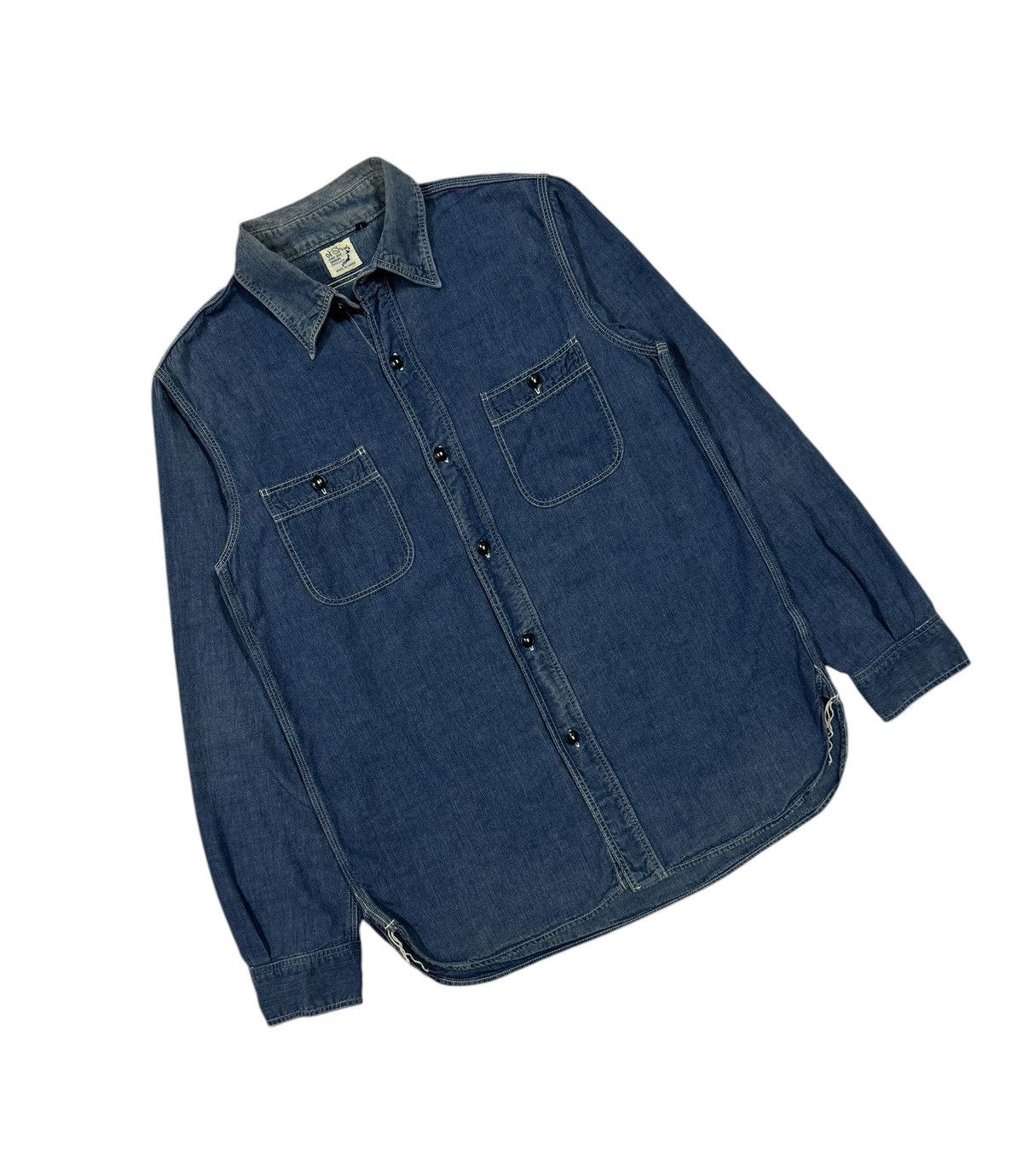 Orslow Orslow Ww11 Usn Inspired Chambray Blue Button Ups Size US S / EU 44-46 / 1 - 9 Thumbnail