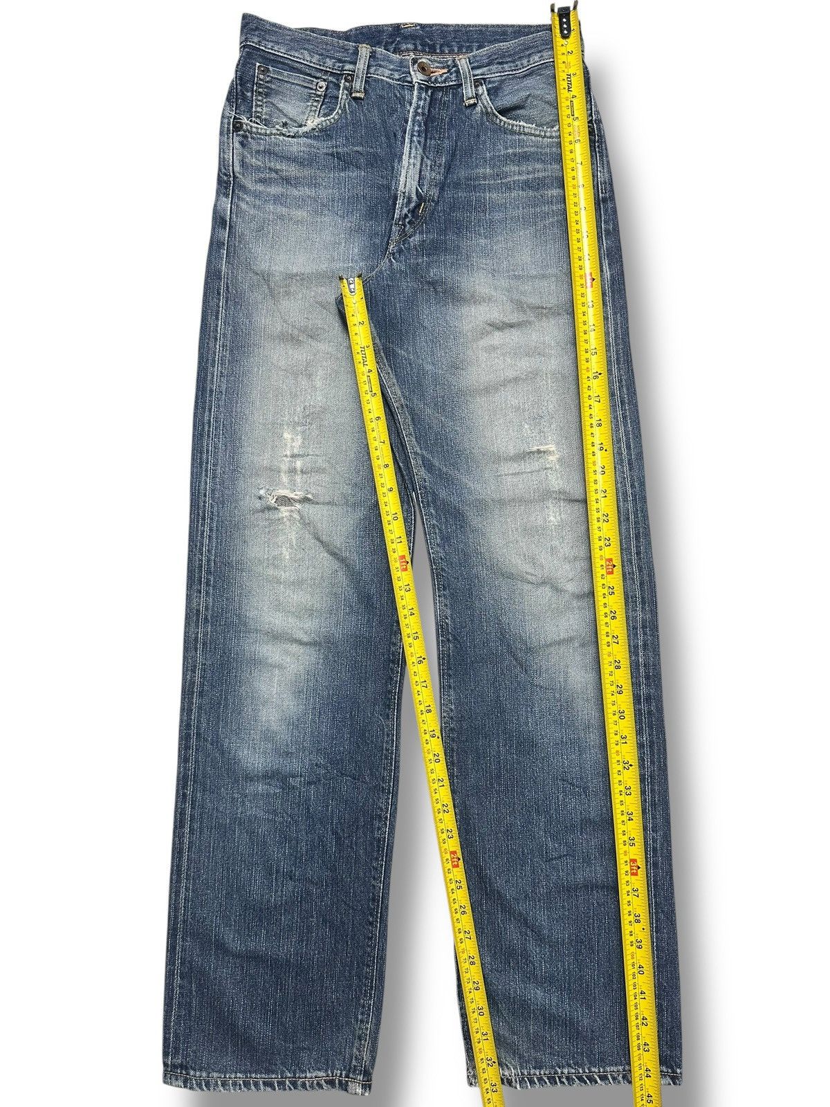 Edwin Vintage Insane Edwin 505z Orange Tab Selvedge Straight Jeans Size US 30 / EU 46 - 18 Thumbnail