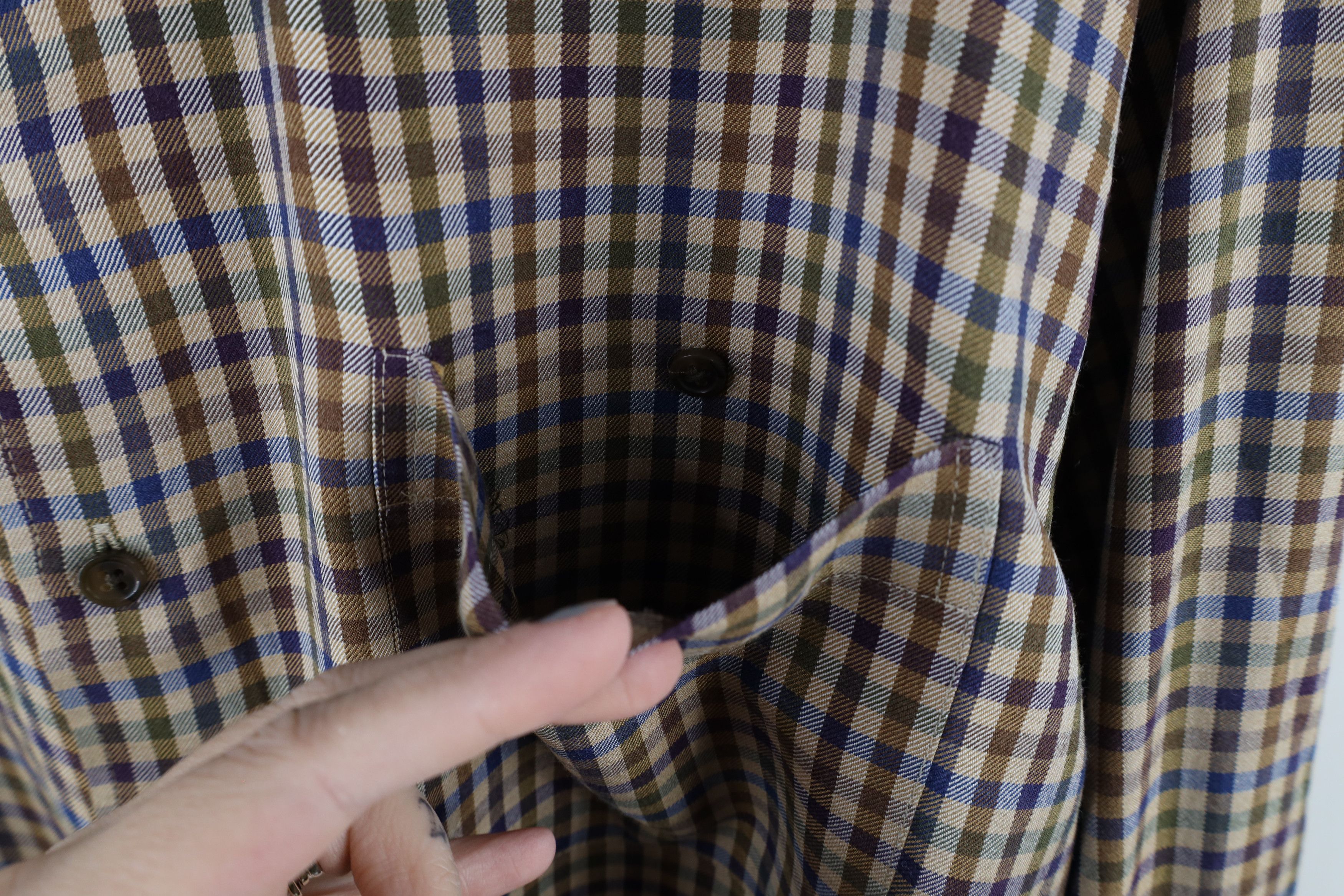 Orvis × Vintage Vintage Orvis Rainbow Plaid Silk Wool Collared Button Shirt Size US XL / EU 56 / 4 - 8 Thumbnail