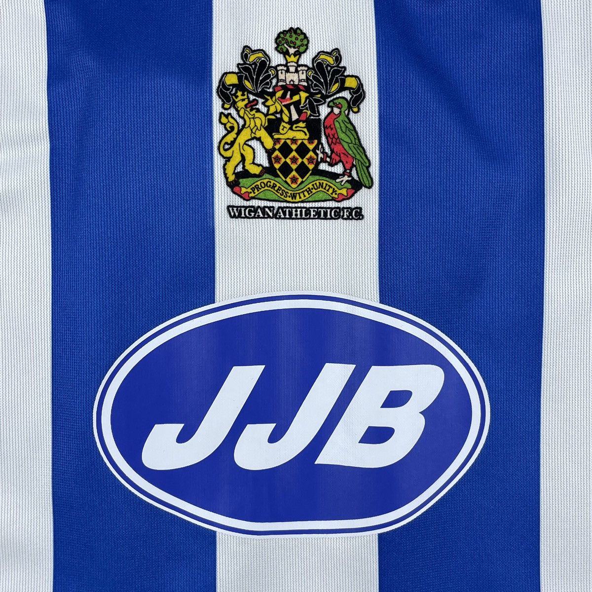 Vintage Wigan Athletic JJB Lee Henry McCulloch #11 Soccer Longsleev Size US XL / EU 56 / 4 - 7 Thumbnail