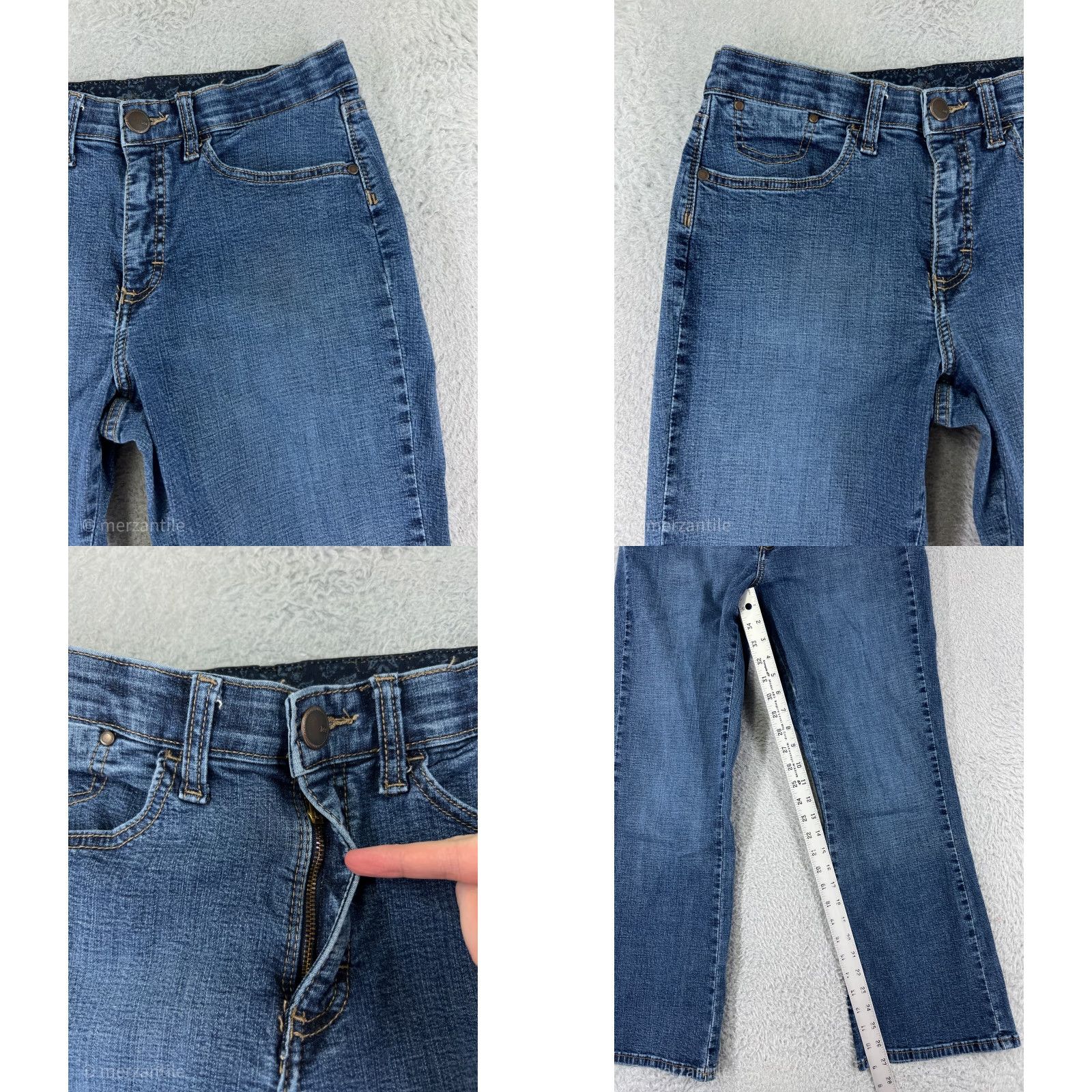 Lee Lee Jeans Womens 10P Mid Rise Blue Denim Bootcut Stretch Cotton Western Size 32" / US 10 / IT 46 - 8 Thumbnail