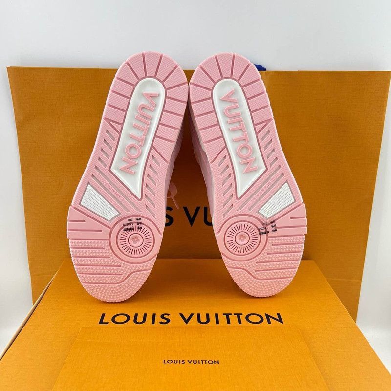 Louis Vuitton Louis Vuitton Trainer Pink Leather Fashion Sneakers -2508 Size US 7.5 / EU 40-41 - 4 Thumbnail