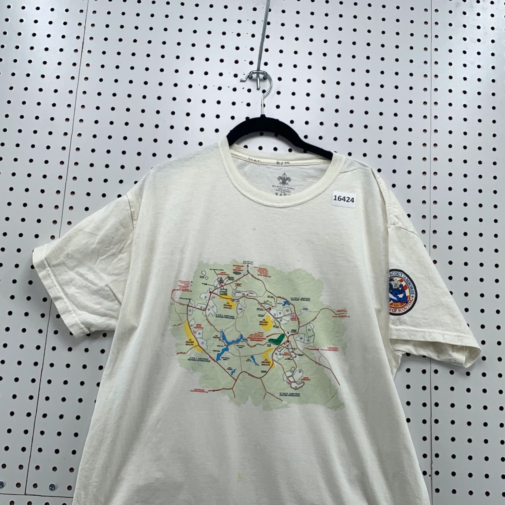 Vintage VINTAGE Boy Scout OF America Shirt Mens Large Map Graphic White Short Sleeve BSA TEE Size US L / EU 52-54 / 3 - 2 Thumbnail
