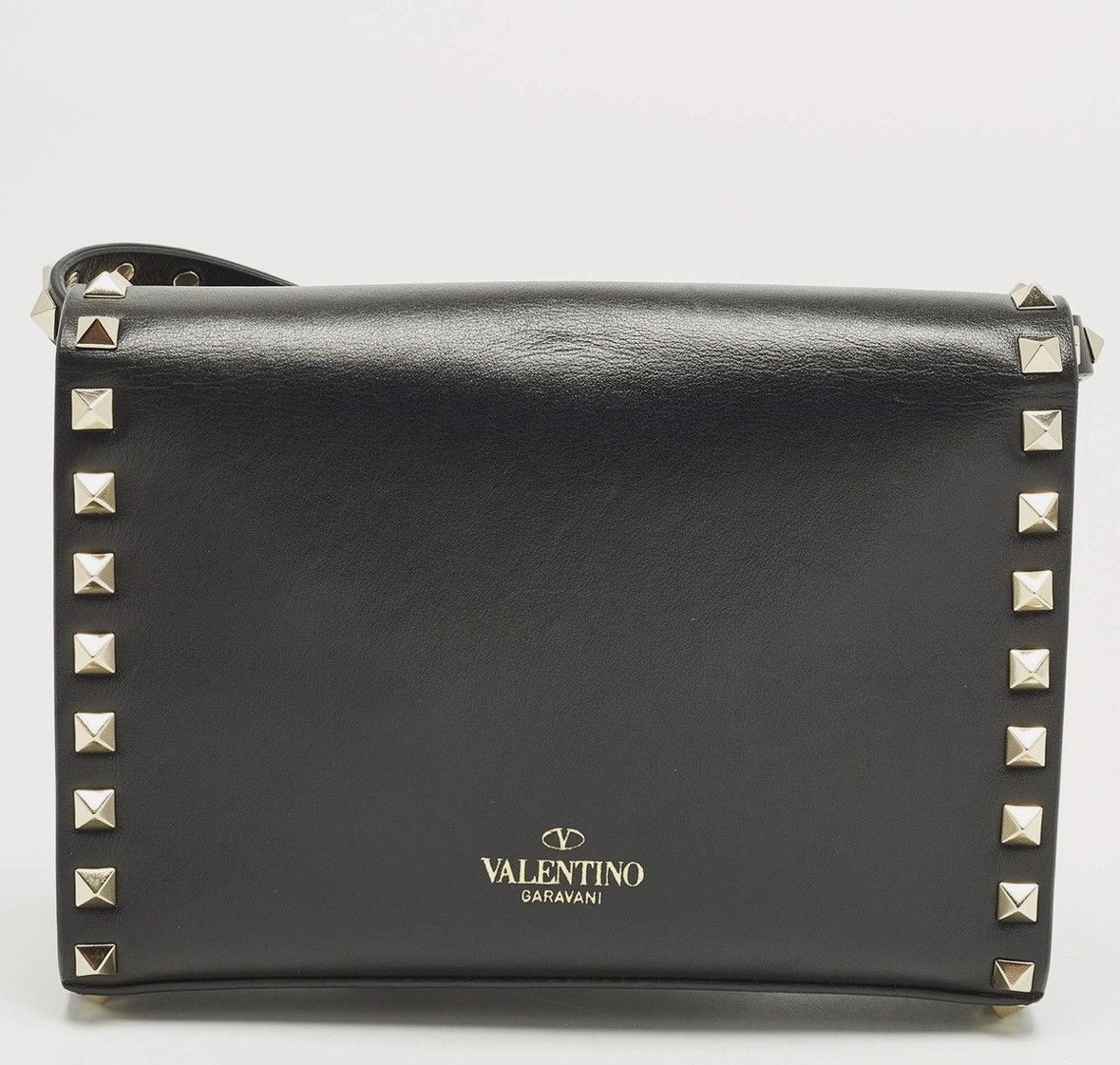 Valentino Valentino Garavani Black Leather Rockstud Crossbody Bag Size ONE SIZE - 1 Thumbnail