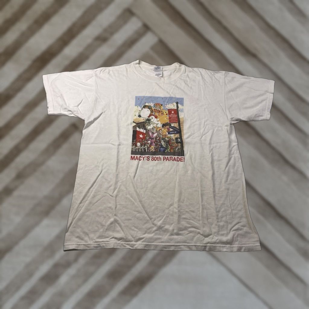 Anvil VINTAGE Macy’s Thanksgiving Parade T-Shirt Mens Large 80th Anniversary Logo Short Sleeve White Cotton 2000s Anvil Mens T-Shirt Size US L / EU 52-54 / 3 - 1 Thumbnail