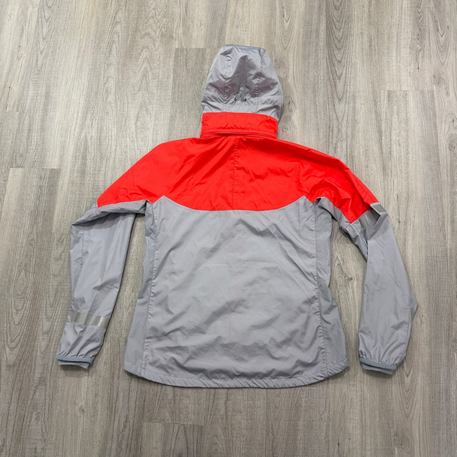 Nike Nike Vapor Running Jacket Women's Large Gray Orange Hooded Size L / US 10 / IT 46 - 8 Thumbnail