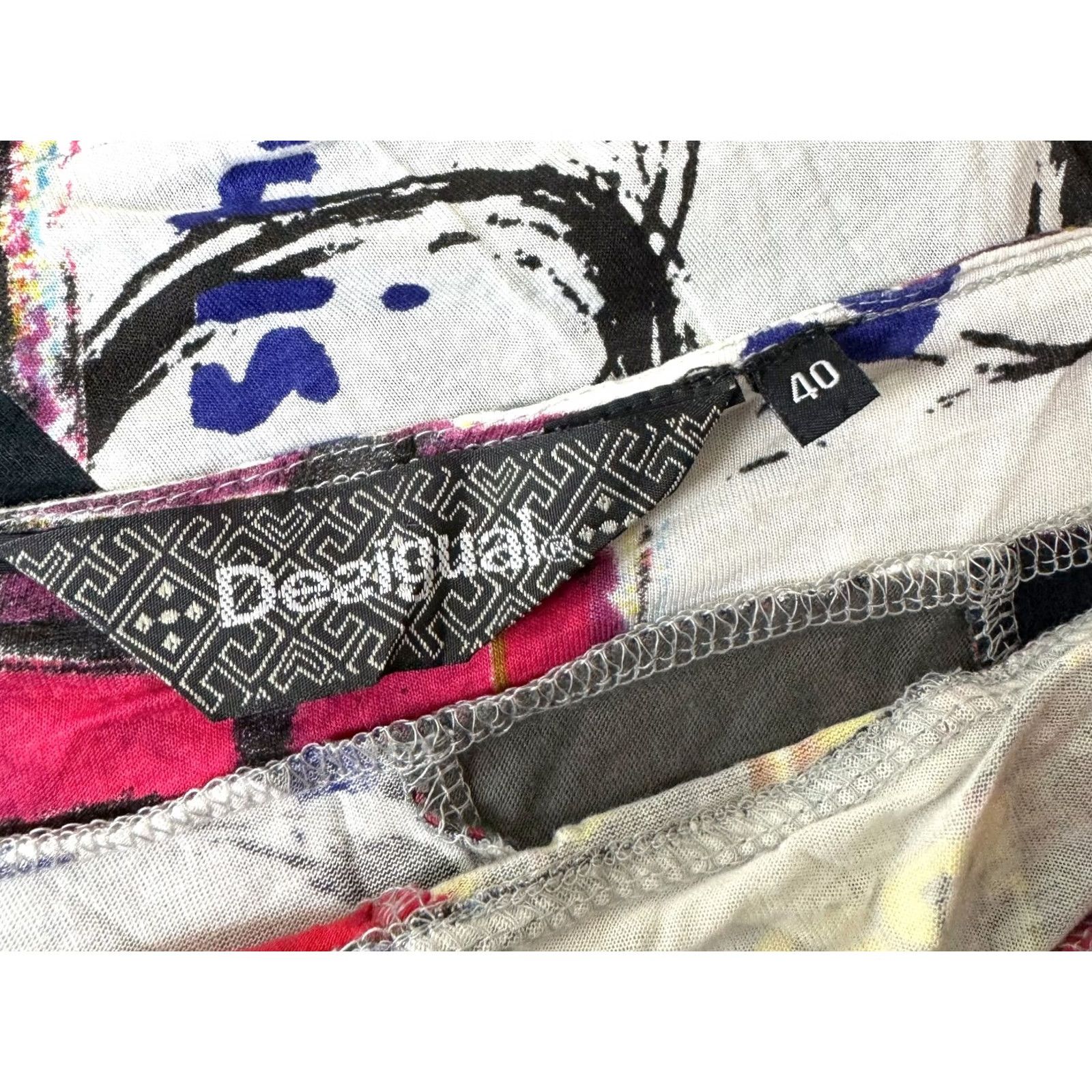 Desigual Desigual Dress Womens A-Line Size 40 Knee Length Multicoloured 15V2816 Size S / US 4 / IT 40 - 6 Thumbnail