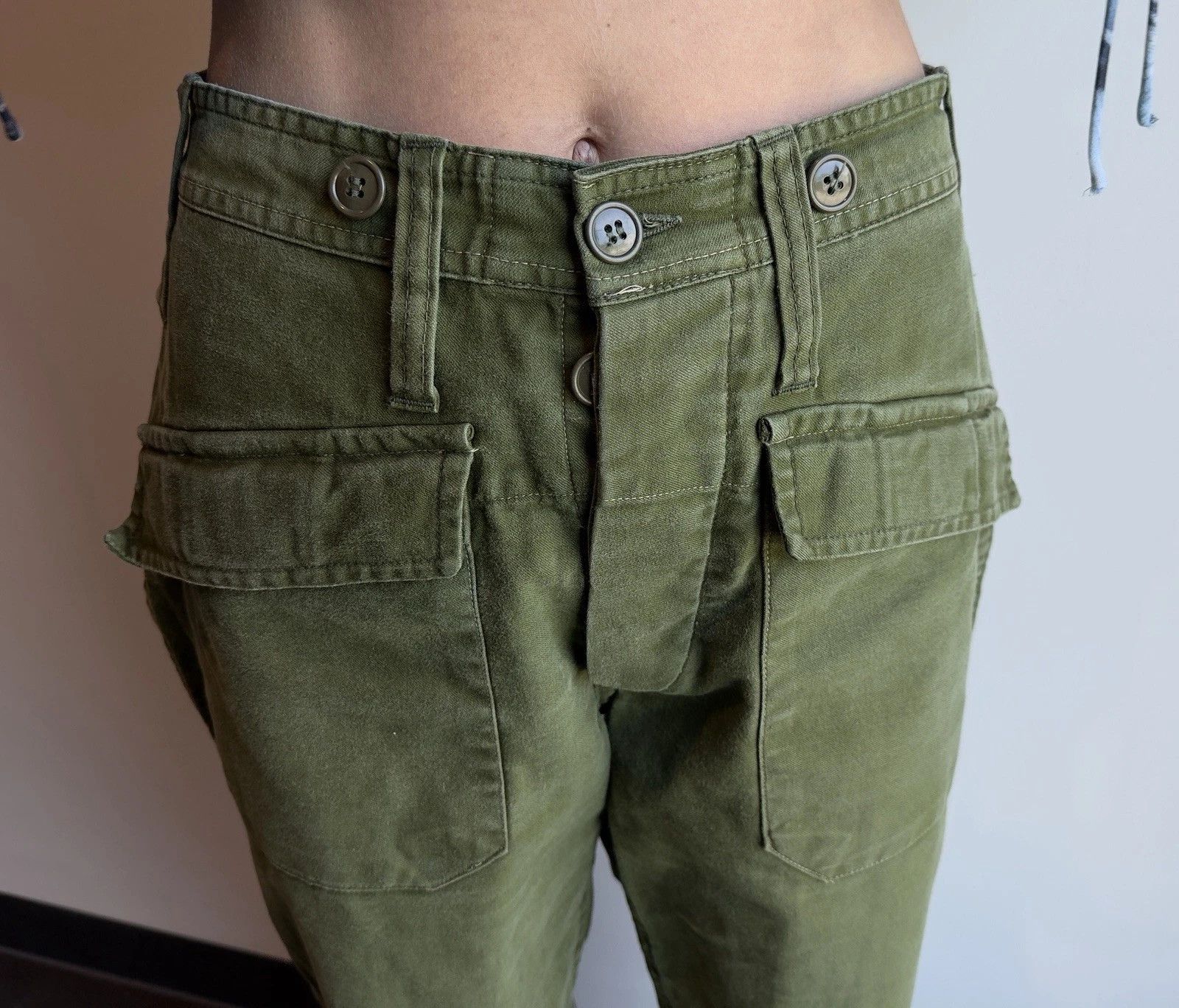 Vintage Vintage Army Pants Unisex Faded Cargo Womens Japan Style Size 27" / US 4 / IT 40 - 10 Thumbnail
