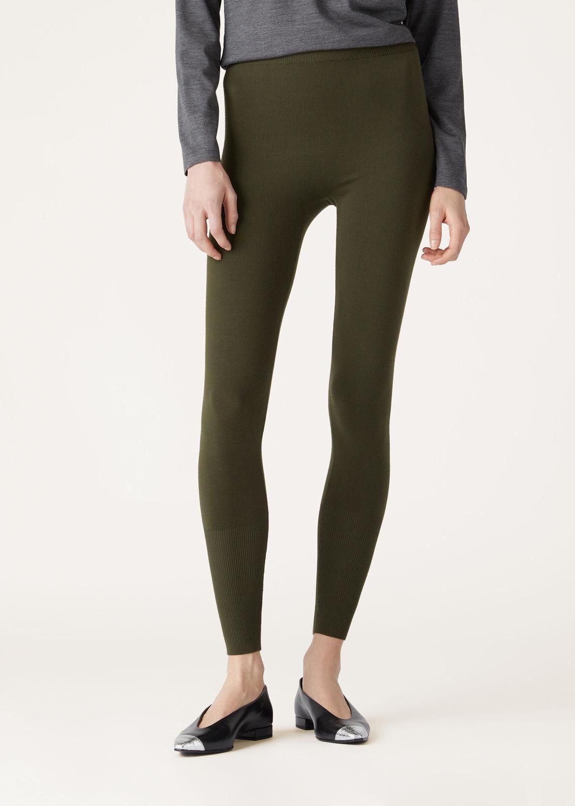 Loro Piana o1srvl11e0125 FAN3819 Dream Wool Leggings in Green Size 26" / US 2 / IT 38 - 1 Thumbnail
