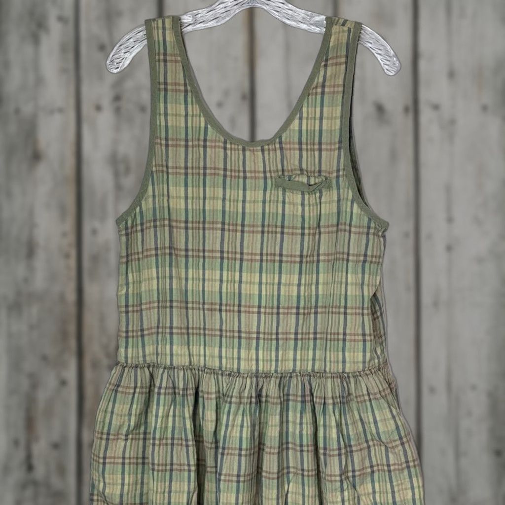 VINTAGE GAP Plaid Green Sleeveless Jumper Dress Pockets SIZE M Women Knee  Length Overall Dress - ilac.rochib.com
