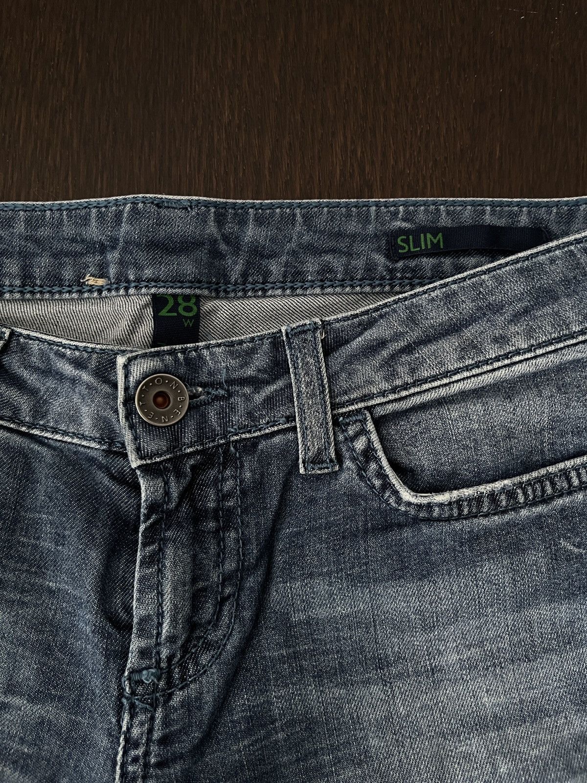 Benetton Skinny ripped Benetton summer jeans Size 28" / US 6 / IT 42 - 4 Thumbnail