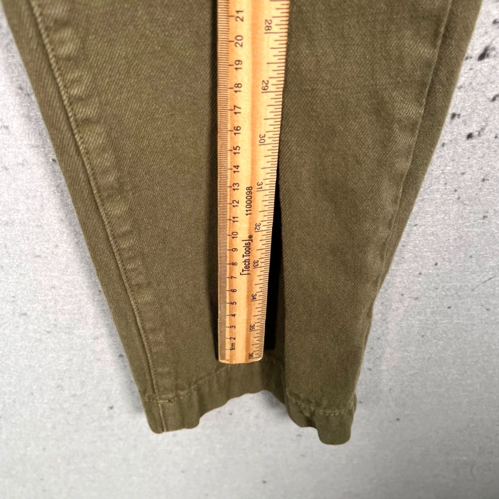 Olive Road To Nowhere Mens Pants 33 Dark Olive Green Recycled Cotton Chino Flat Front Straight Leg Size US 33 - 7 Thumbnail