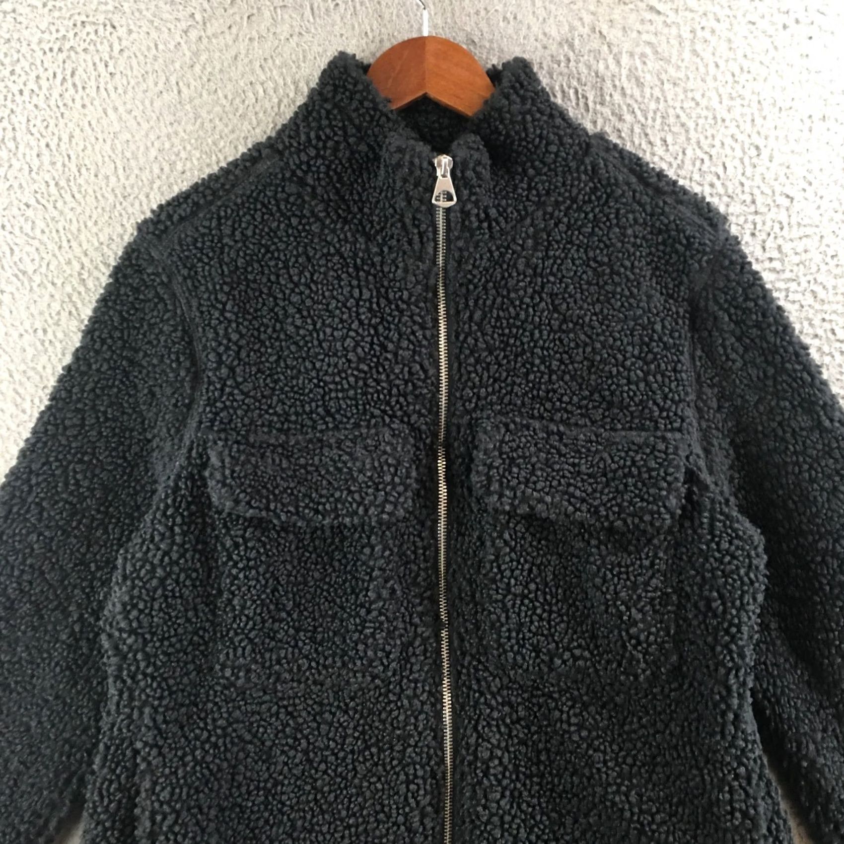 H&M H&M Jacket Mens Large Black Sherpa Fleece Full Zip Long Sleeve Regular Fit Size US L / EU 52-54 / 3 - 2 Thumbnail