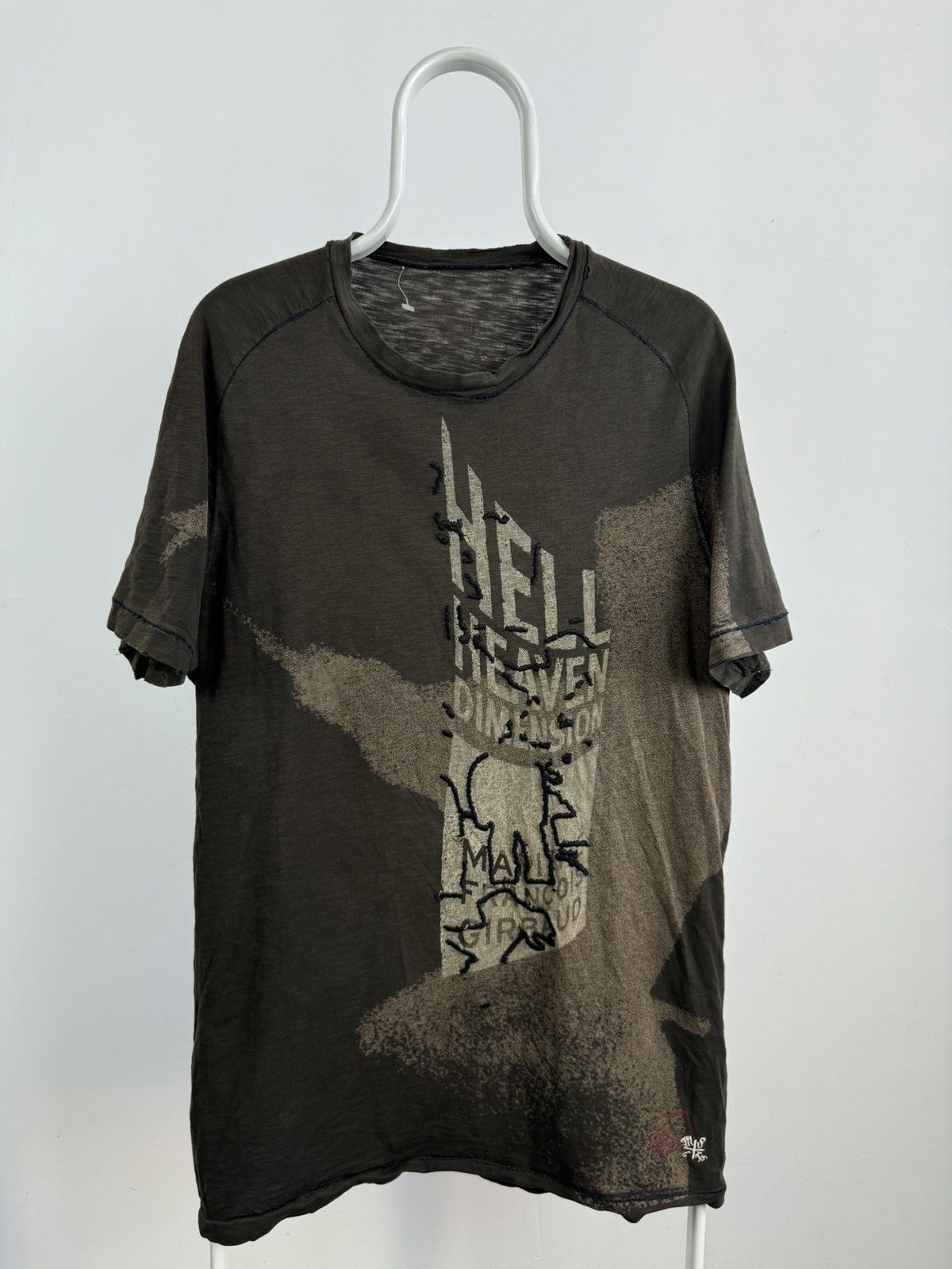 Marithe + Francois Girbaud Vintage Marithe Francois Girbaud Hell Heaven Dimension Tee Size US XXL / EU 58 / 5 - 1 Thumbnail