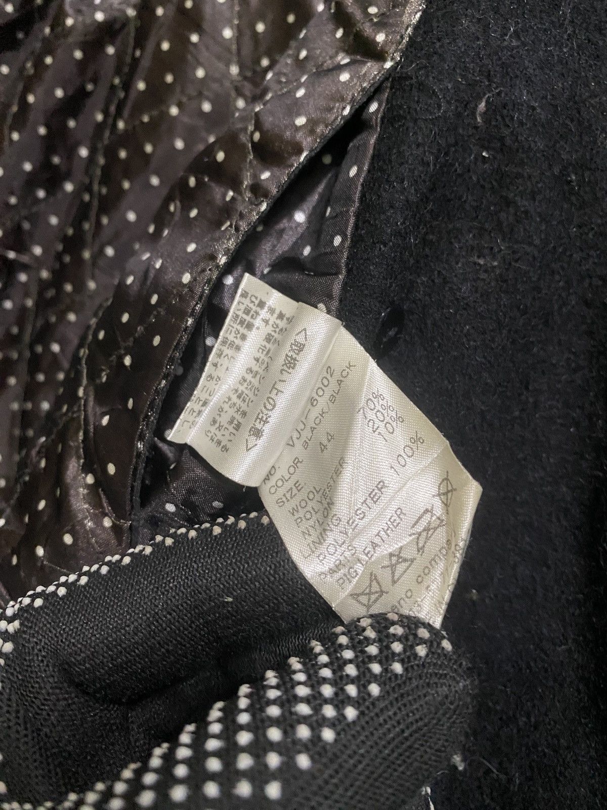 Vanquish Vanquish Tokyo Black Wool Leather Sleeve Biker-Style Peacoat Size US S / EU 44-46 / 1 - 9 Thumbnail