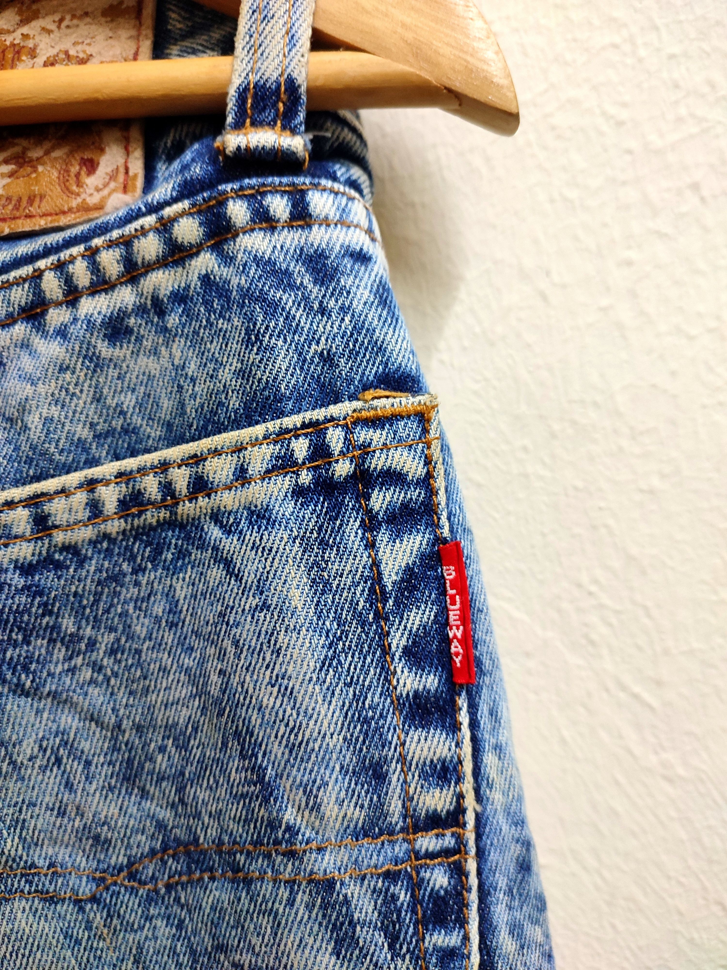 Japanese Brand Vintage Design Blue Way Acid Wash Denim Size US 31 - 7 Thumbnail