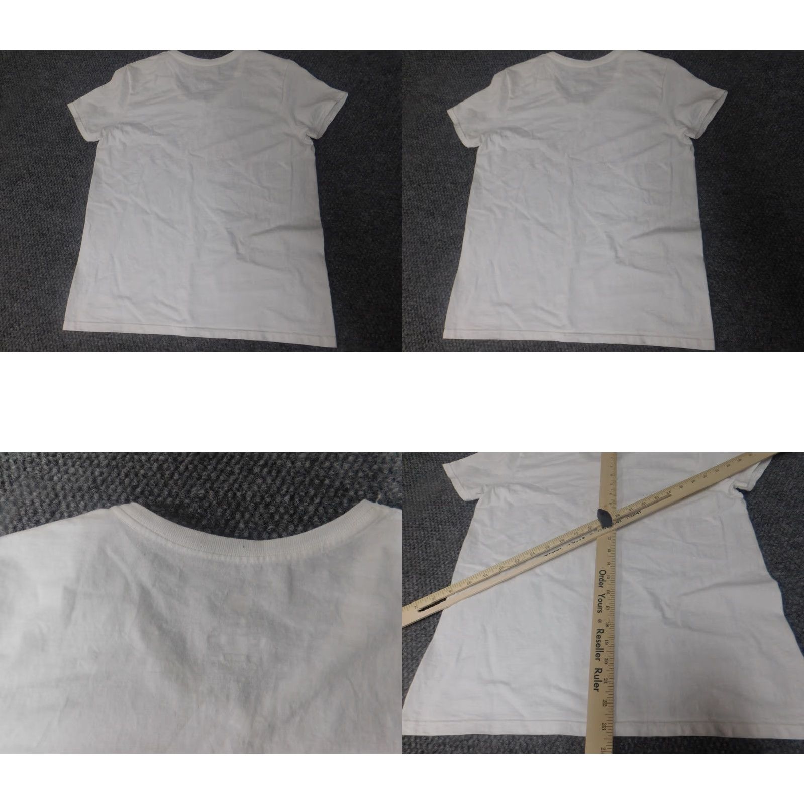 Hanes Kappa Womens Blouse M White Crew Neck Short Sleeve Pullover Solid Button Casual Regular Size M / US 6-8 / IT 42-44 - 8 Thumbnail