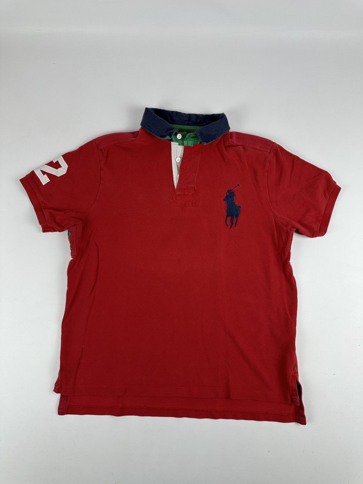 Polo Ralph Lauren Vintage Polo by Ralph Lauren Rugby Polo Big Pony Size US XL / EU 56 / 4 - 1 Thumbnail