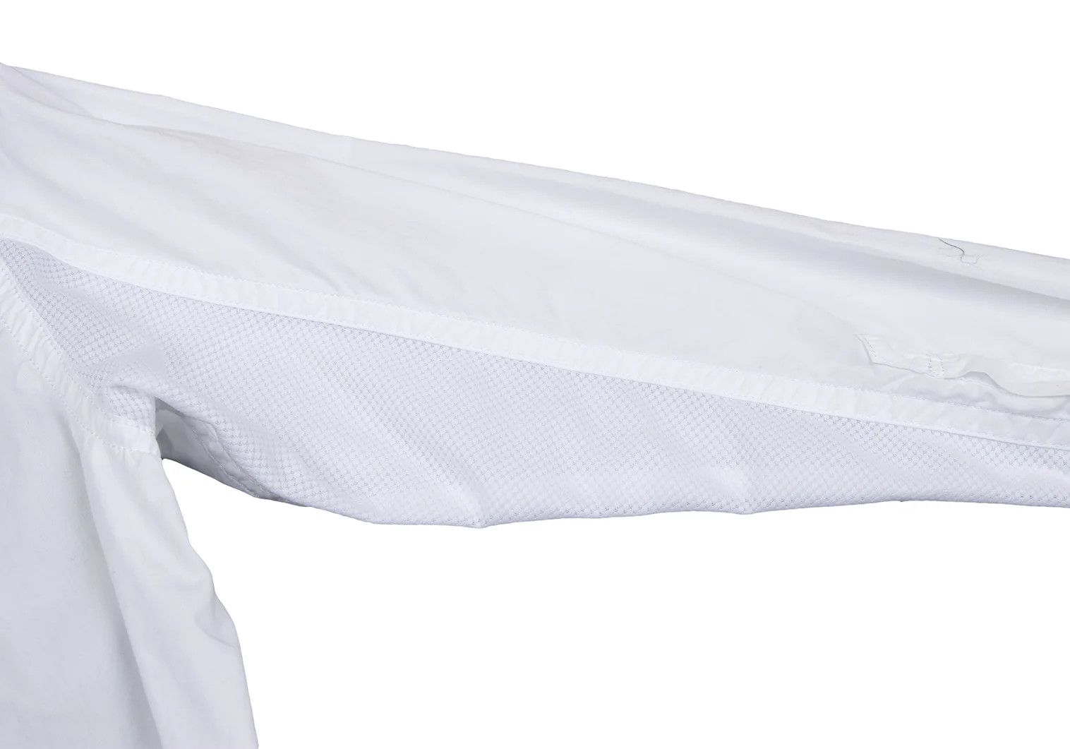 Ganryu Cotton Check Color Block Shirt in White and Blue, M Size US M / EU 48-50 / 2 - 14 Thumbnail