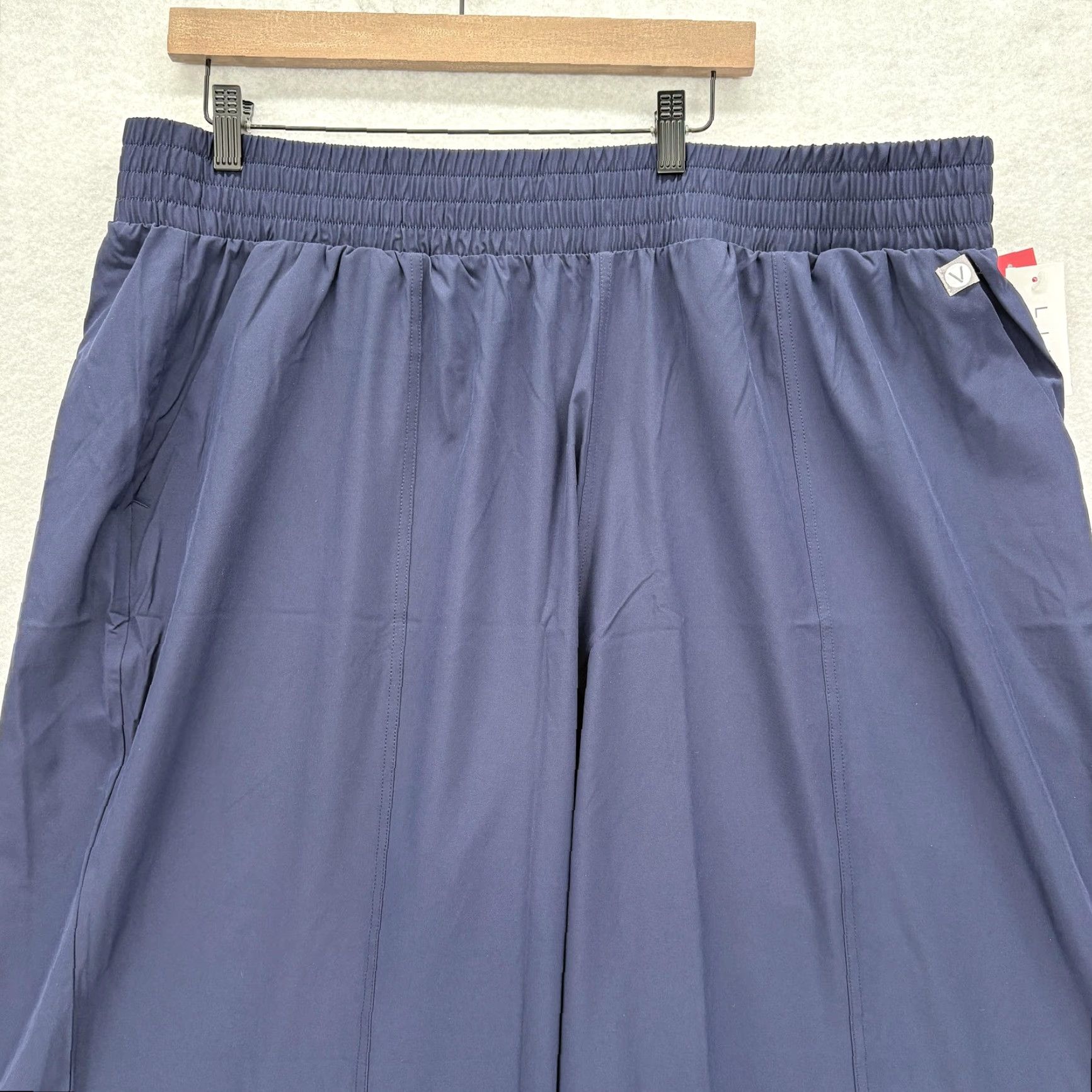 Vintage LIVI Cropped Wide-Leg Pants Womens 22/24 Blue Stretch NWT Lane Bryant Size 40" / US 18 - 2 Thumbnail