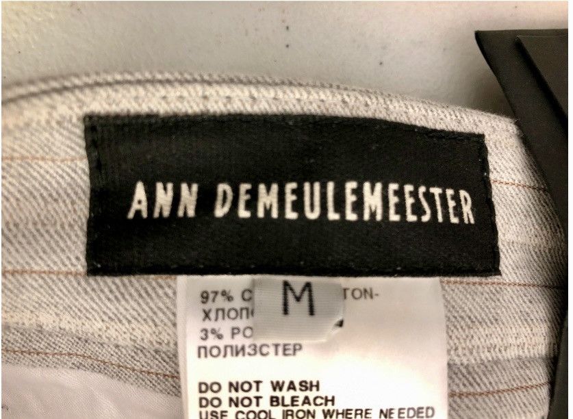 Ann Demeulemeester Ann Demeulemeester 🇵🇹 grey striped pants M NEW Size US 34 / EU 50 - 2 Thumbnail