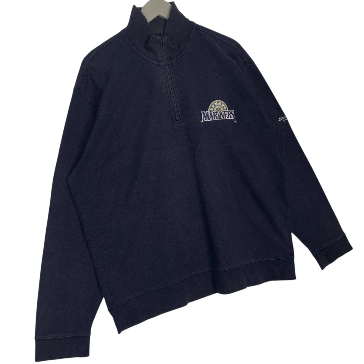 Vintage Vintage Eddie Bauer Quater Zip Small Logo Navy Blue Size M Size US M / EU 48-50 / 2 - 3 Thumbnail