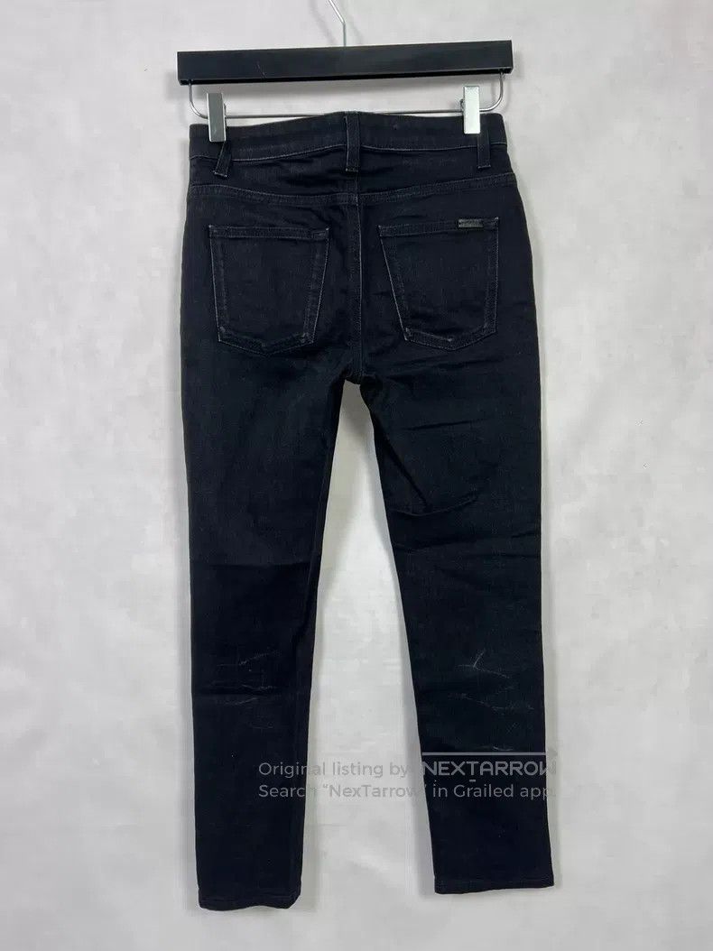 Saint Laurent Paris Saint Laurent Paris Black Distressed Denim Pants Size 25" / US 0 / IT 36 - 2 Thumbnail