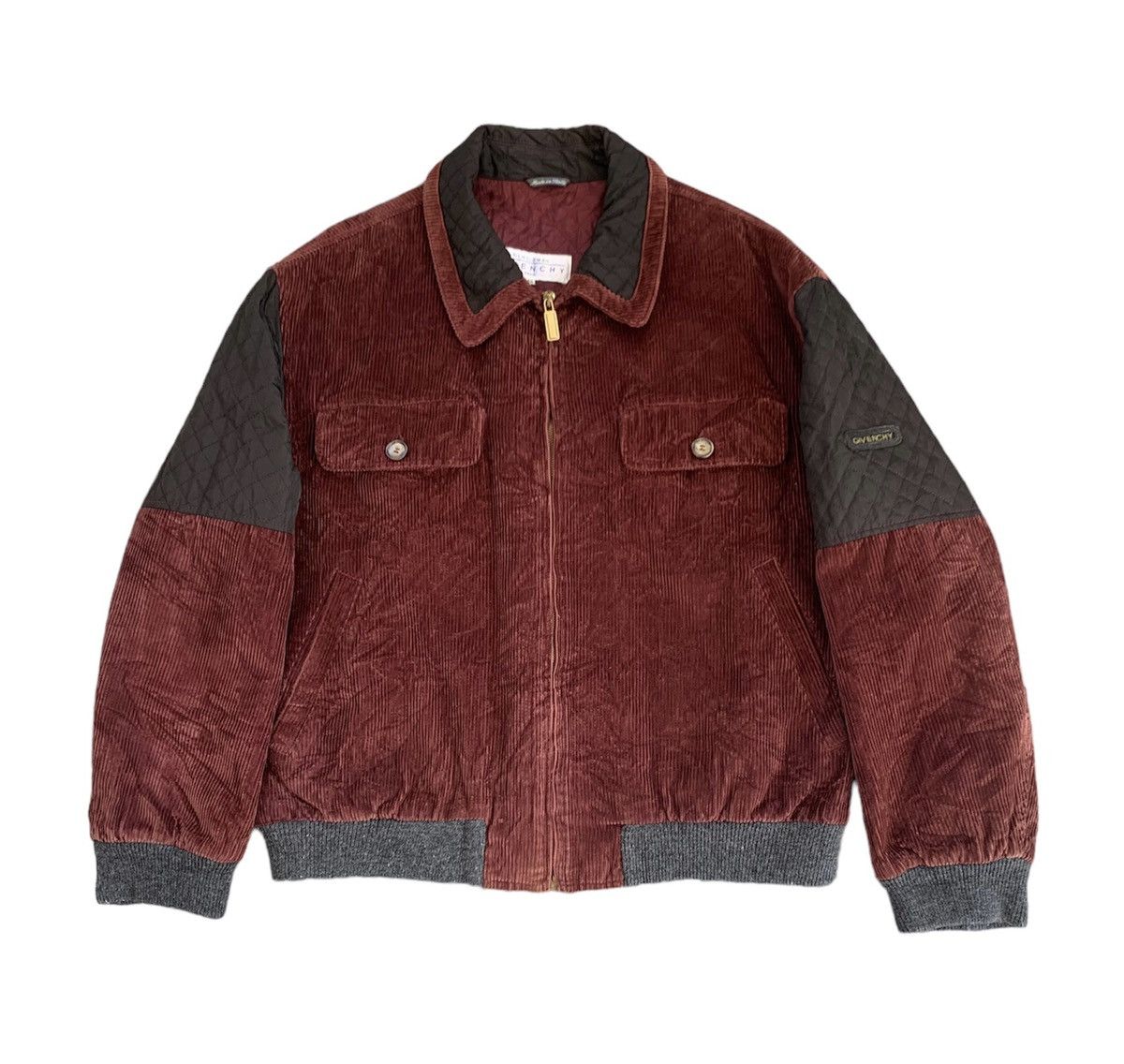 Givenchy Vintage Givenchy Gentlemen Corduroy & Quilted Jacket Size US M / EU 48-50 / 2 - 1 Thumbnail