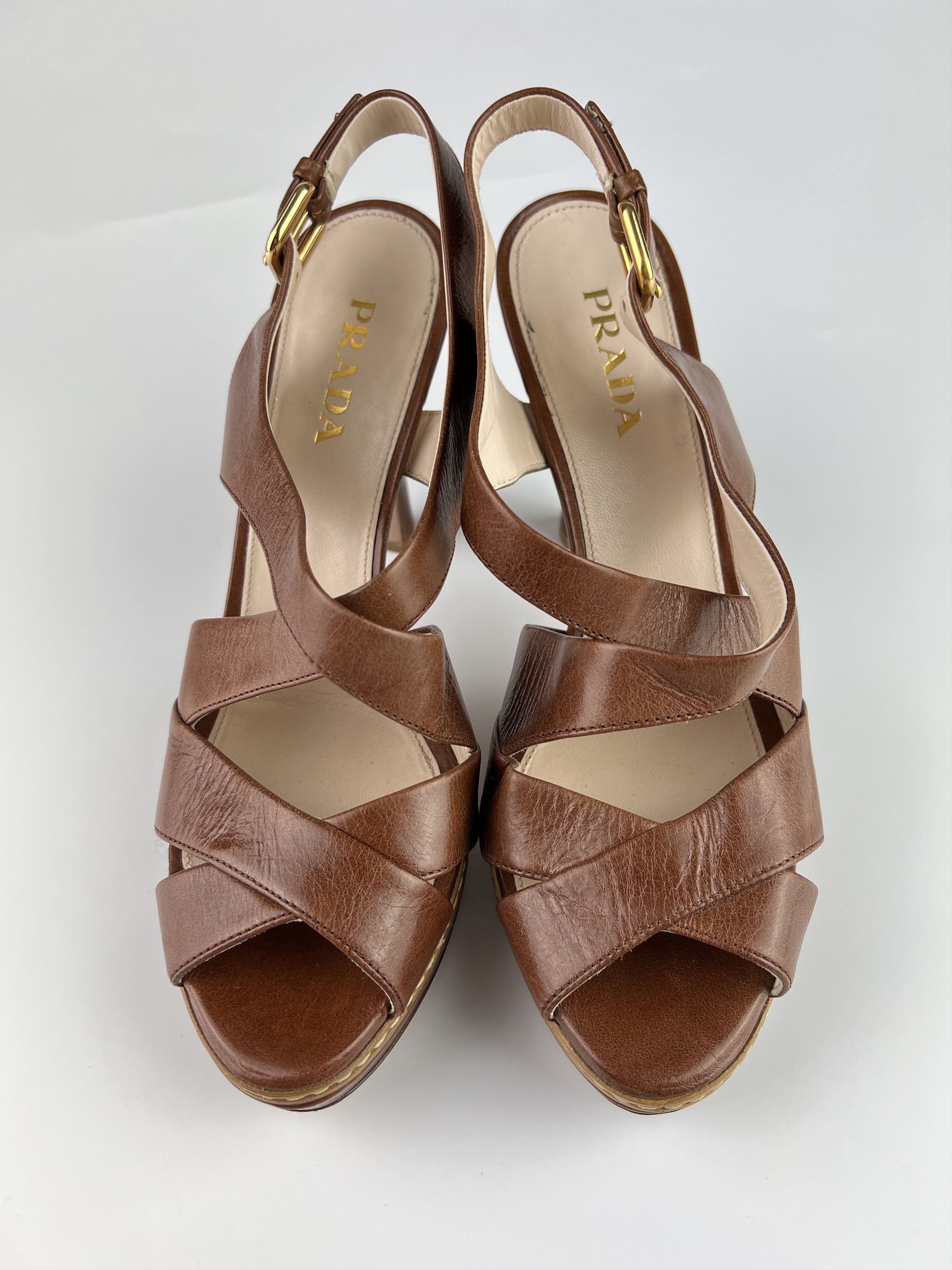 Prada Prada Brown Heels Size 38 Size US 8 / IT 38 - 11 Thumbnail