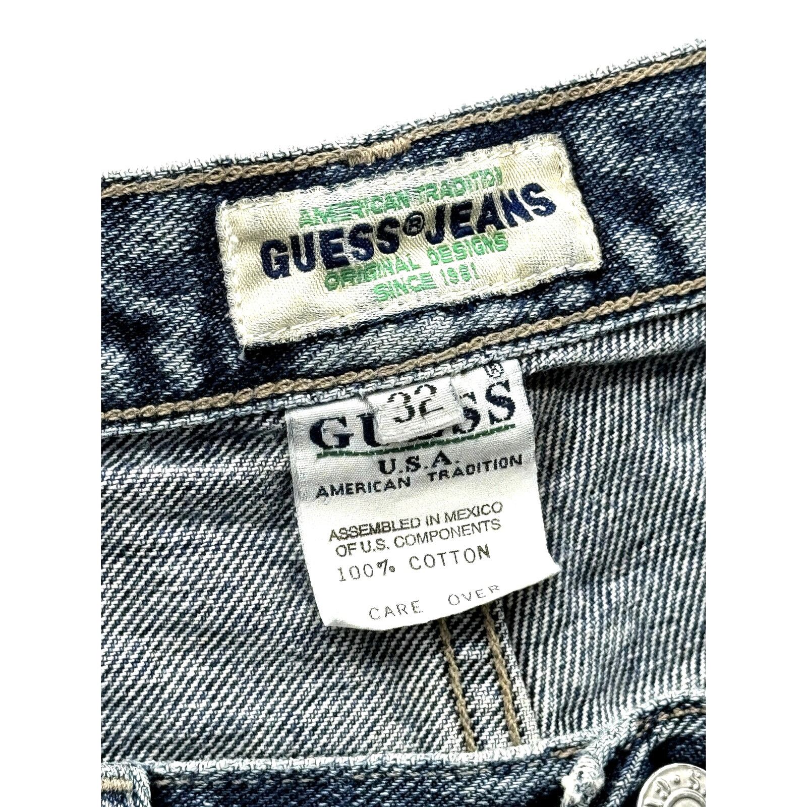 Guess × Vintage Vintage 1990's Guess Jeans Relaxed Denim Shorts Size US 32 / EU 48 - 3 Thumbnail