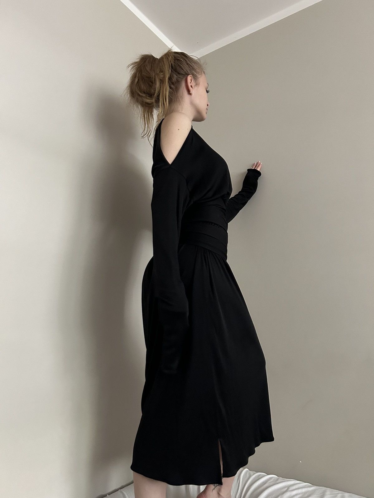 Yves Saint Laurent SS01 Vintage Tom Ford for YSL Runway Dress with Bondage Belt Size M / US 6-8 / IT 42-44 - 12 Thumbnail