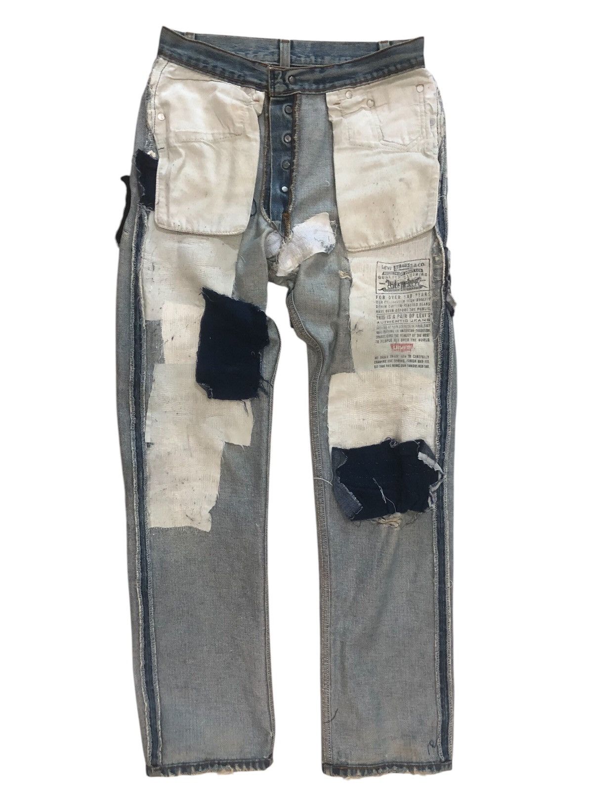 Levi's × Vintage 501 Button 552 Distress Denim Pants Size US 28 / EU 44 - 9 Thumbnail