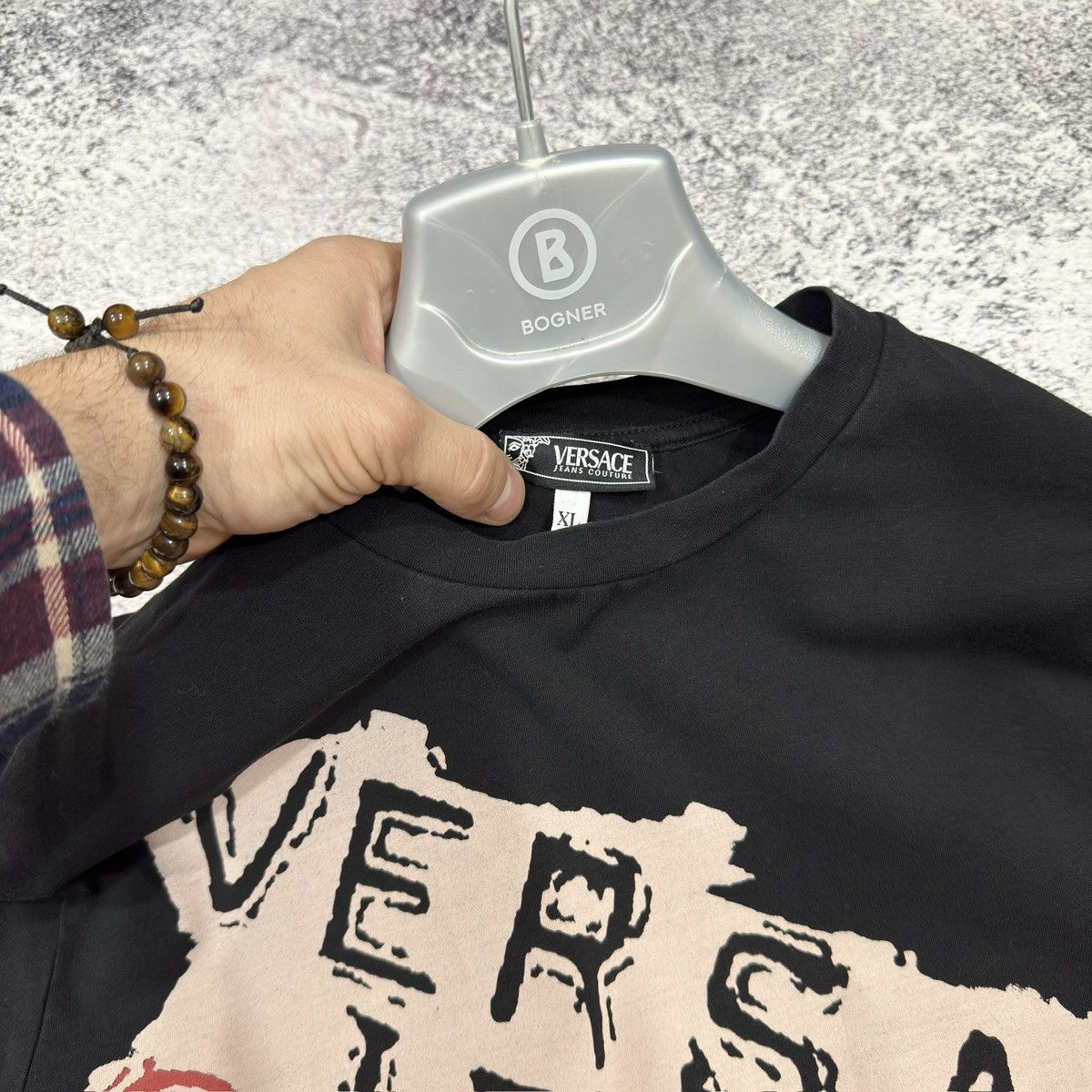 Designer × Versace Jeans Couture Versace JC Mens Black Tee L-XL size Size US XL / EU 56 / 4 - 4 Thumbnail