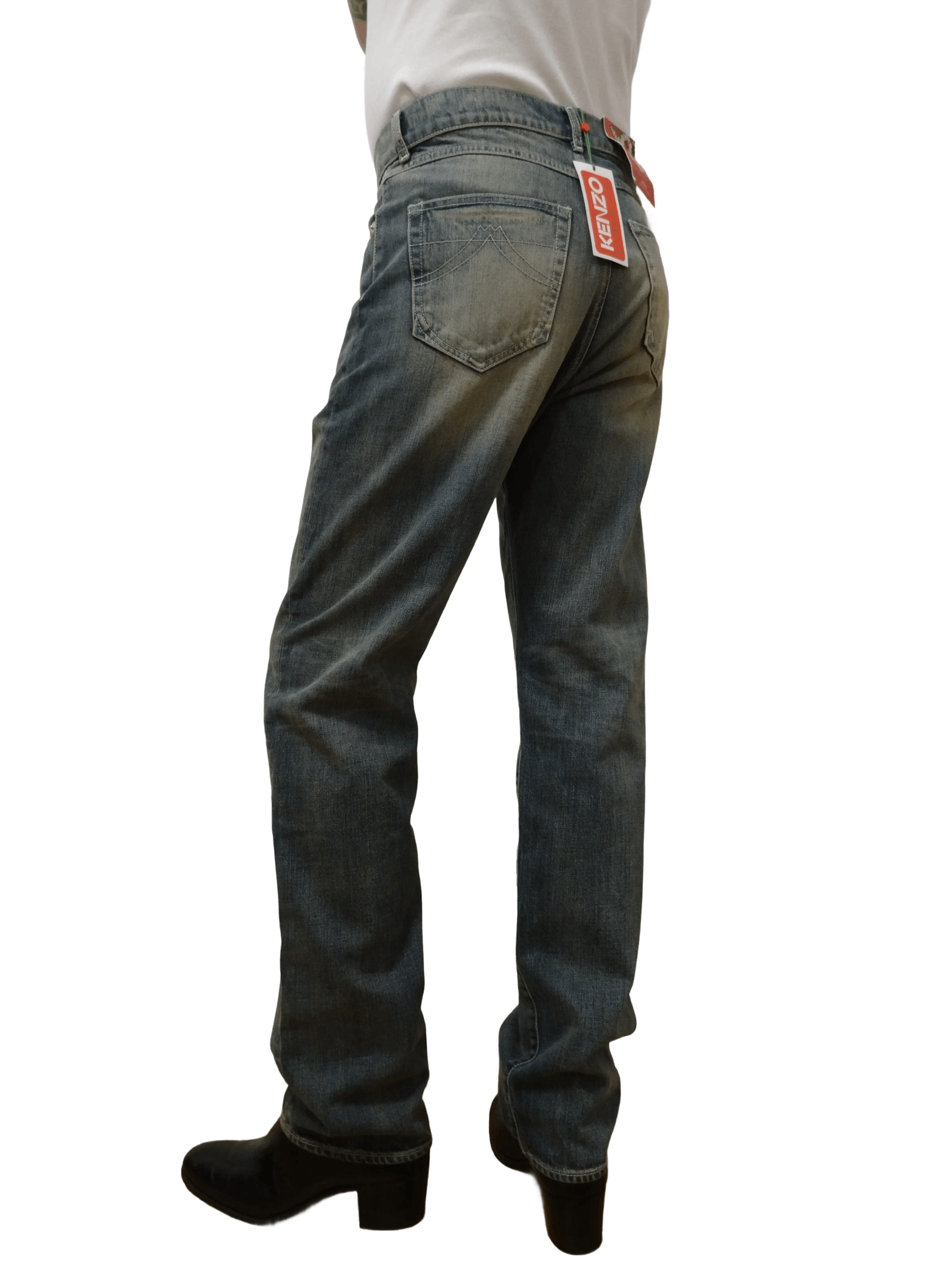 Kenzo Vintage Kenzo Paris Asagao Straight Leg Jeans (Early 2000s) Size US 30 / EU 46 - 6 Thumbnail