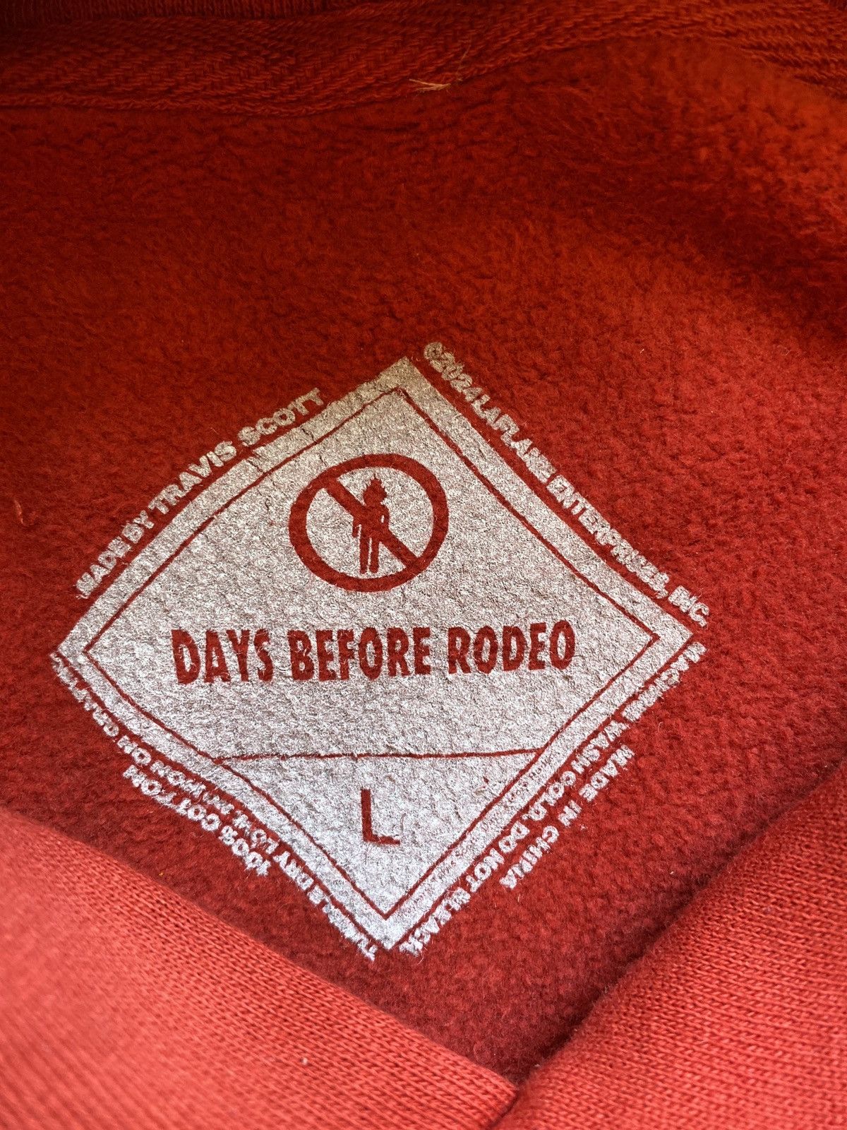Travis Scott Travis Scott Days Before Rodeo Hoodie Sz L Size US L / EU 52-54 / 3 - 2 Thumbnail