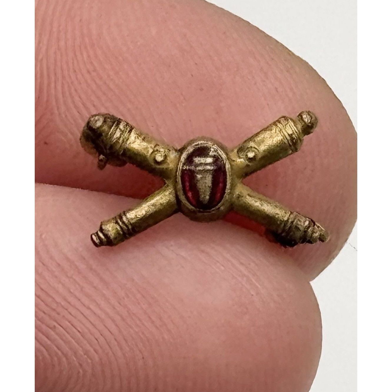 Vintage WWII US Army Officer Coast Artillery Collar Insignia Crossed Size ONE SIZE - 1 Thumbnail