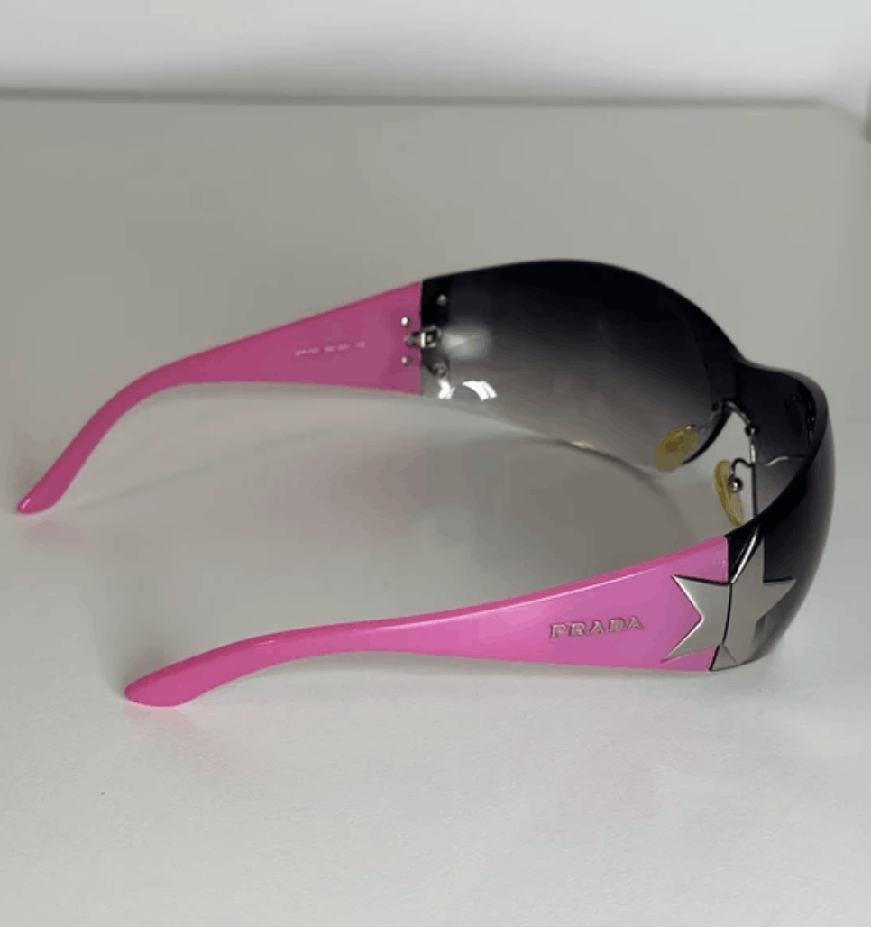 Prada PRADA Sunglasses SPR 58E Wrap Star Rimless Luna Rossa Size ONE SIZE - 3 Thumbnail