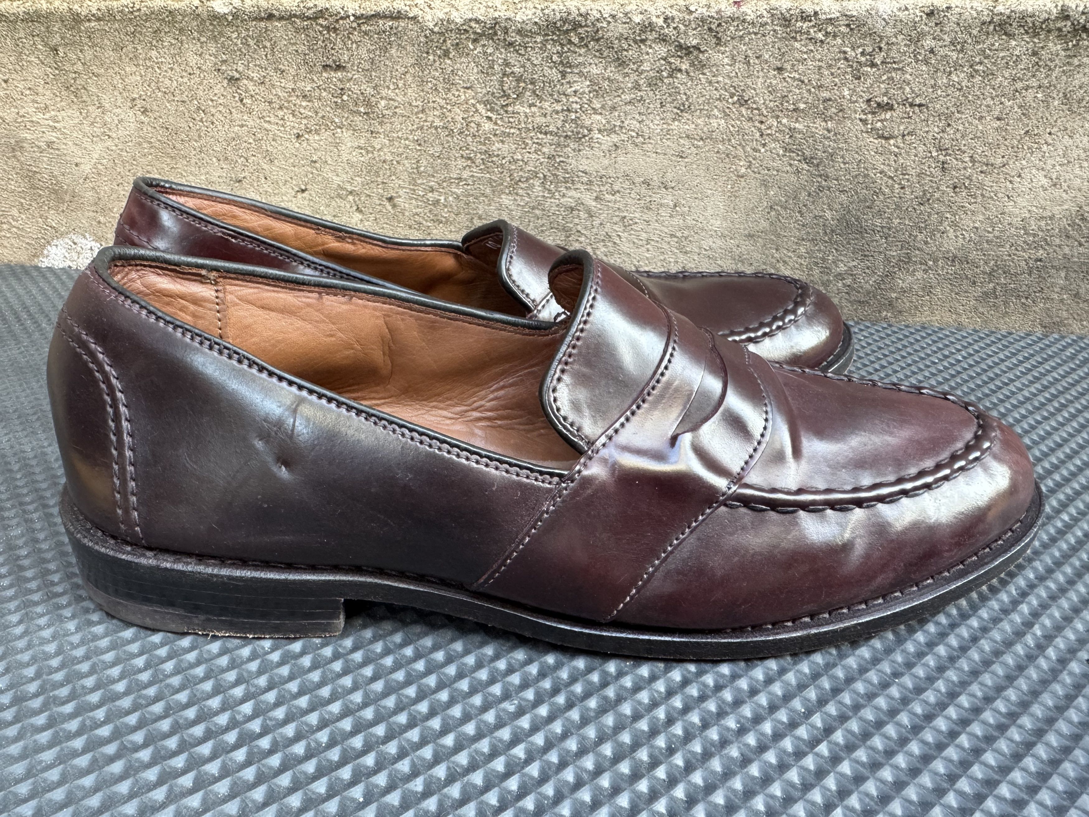 Church's Allen Edmonds Randolph Shell Cordovan Penny Loafers Size US 10 / EU 43 - 4 Thumbnail